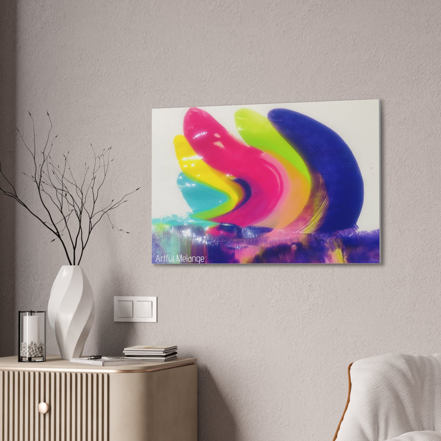 Primary Elegance: A Symphony of Sophistication Canvas Print