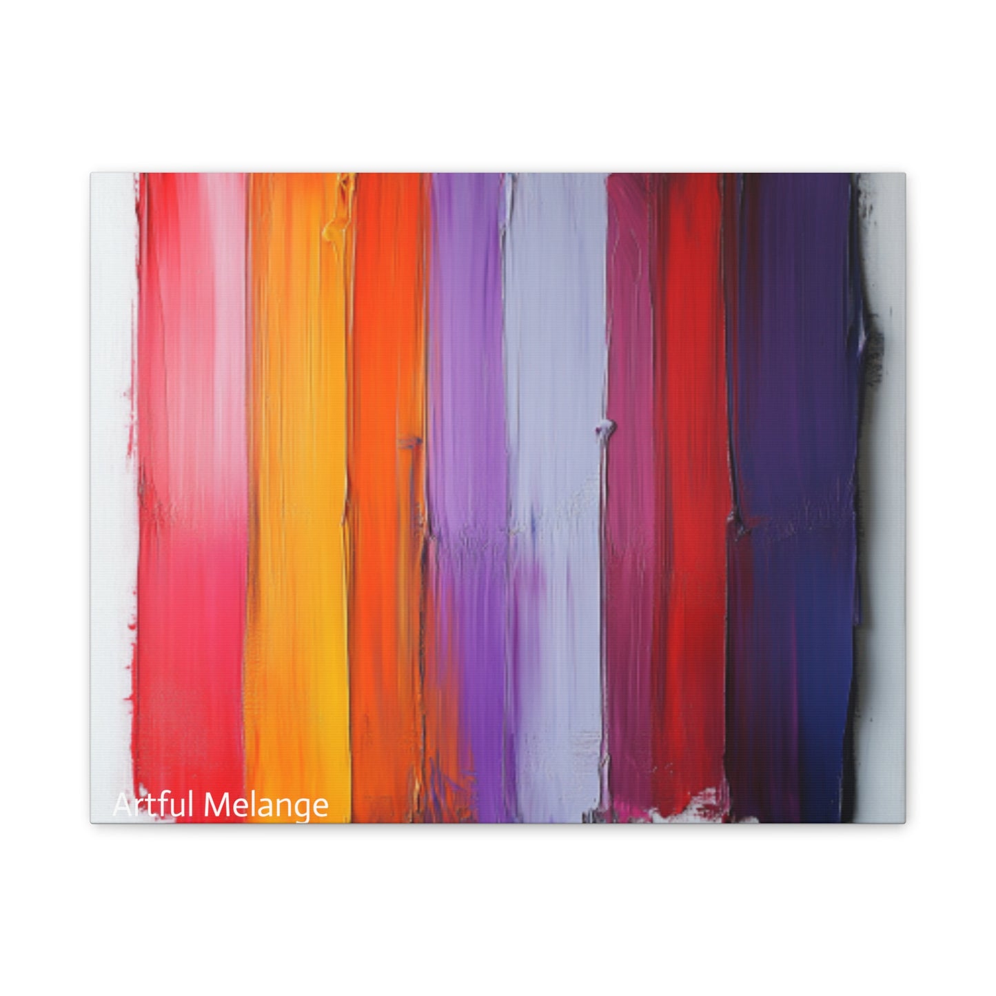 Acrylic Abstract Canvas Print - Homage to the Divine Nine/Red White Purple and Gold 5