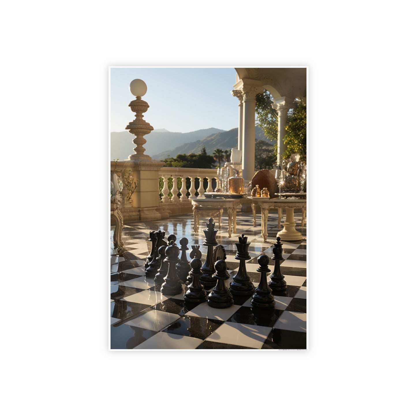 Grandmaster Majesty- Chess Set Poster Print Series