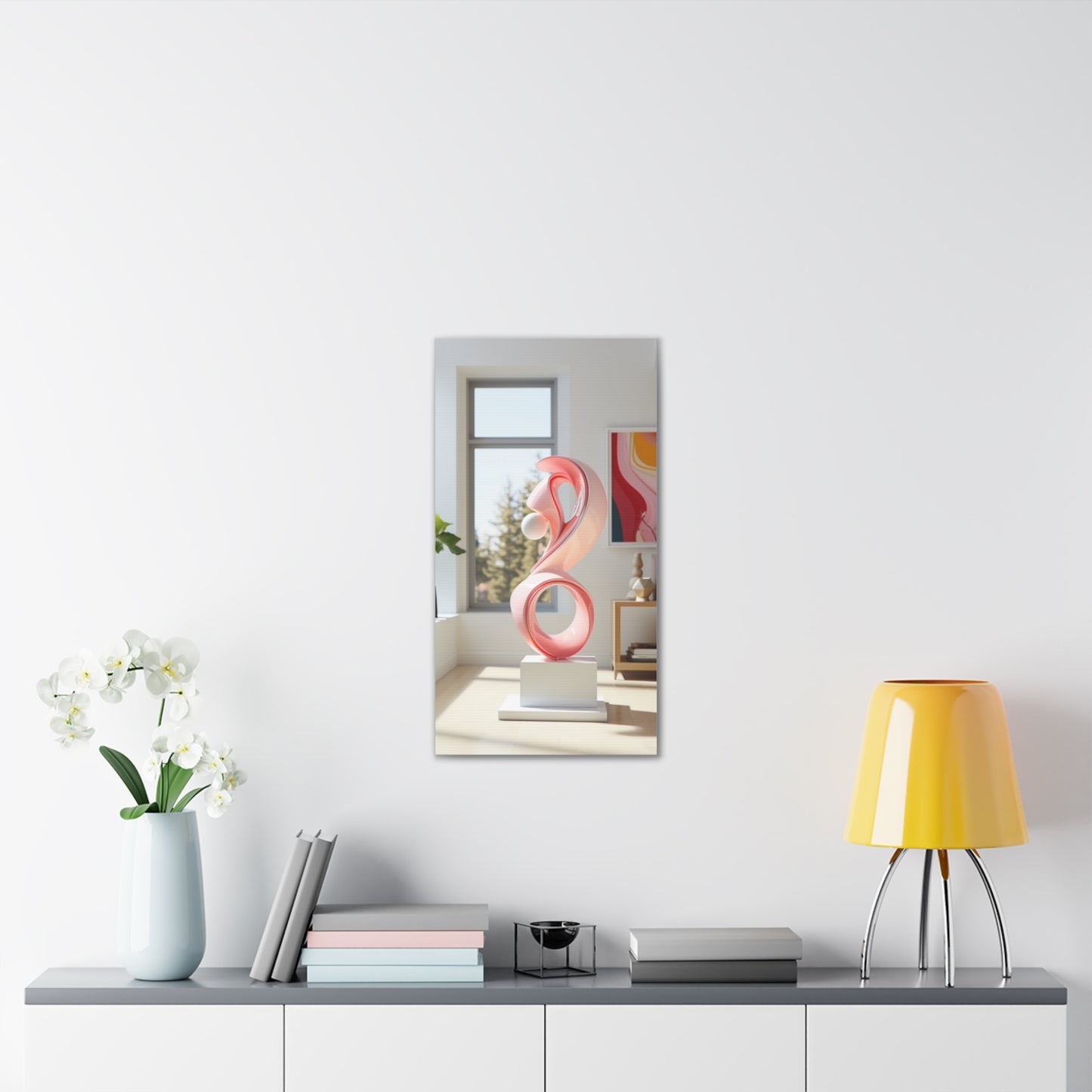 Timeless Elegance: Refined Pink Hues Canvas Print for Sophisticated Living Spaces