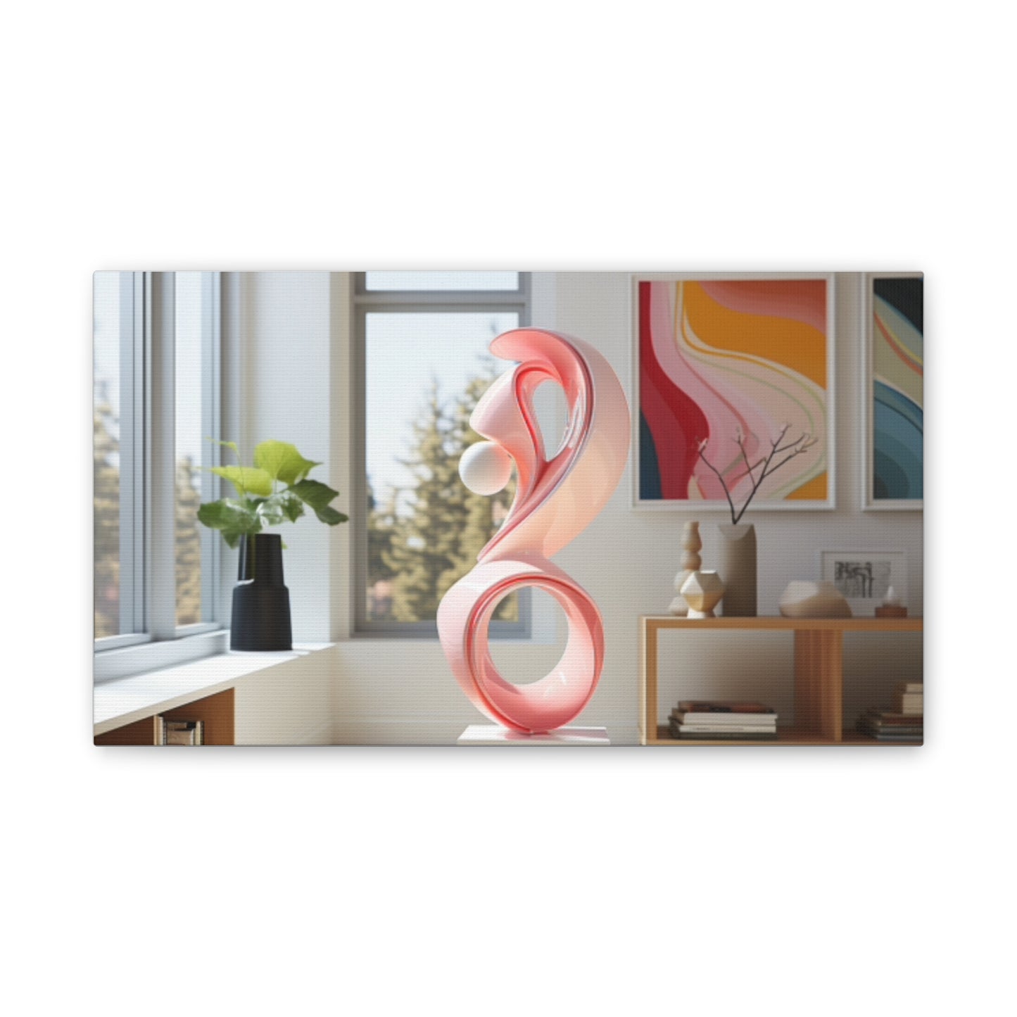 Timeless Elegance: Refined Pink Hues Canvas Print for Sophisticated Living Spaces