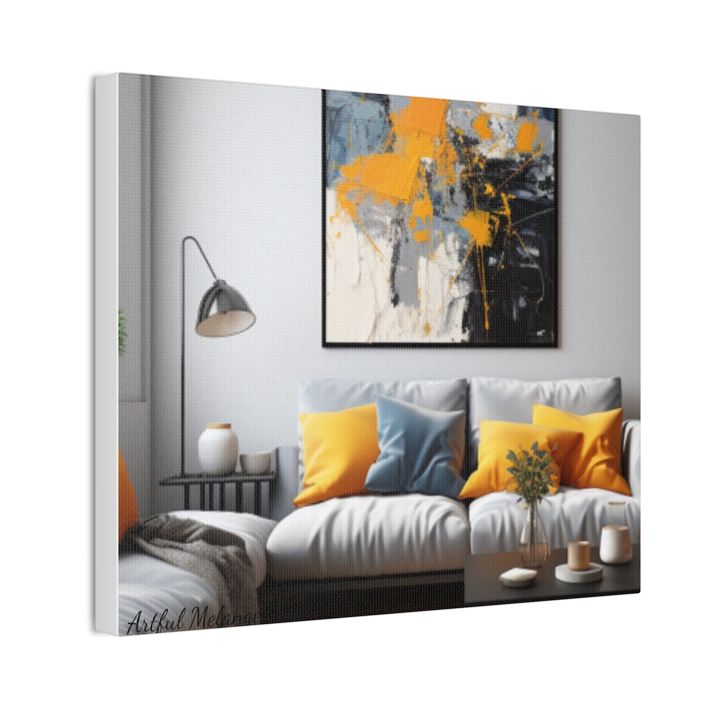 Timeless Elegance: Refined Yellow Hues Canvas Print for Sophisticated Living Spaces