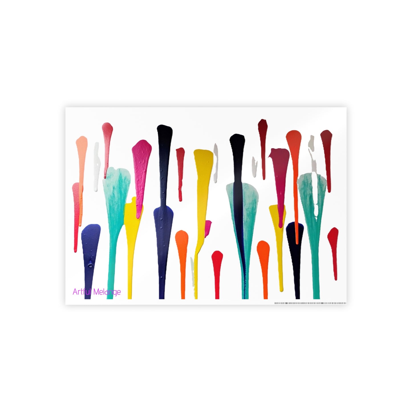 Gleaming Acrylic Abstract Poster: A Spectrum of Colorful Elegance