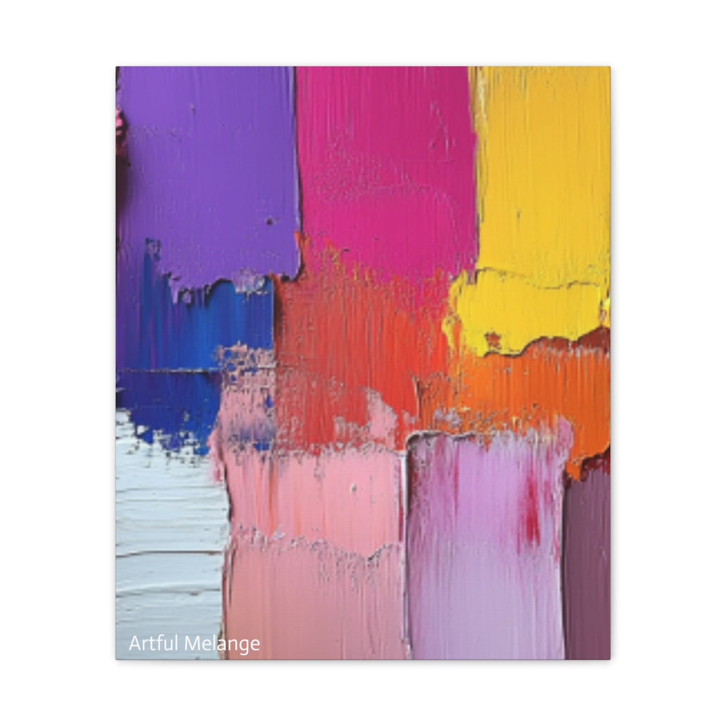 Acrylic Abstract Canvas Print - Homage to the Divine Nine/Gold Purple Pink and Green 4