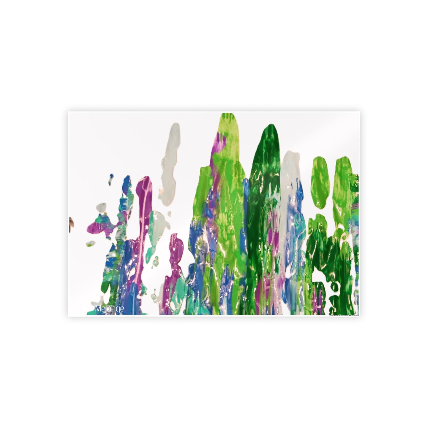 Gleaming Acrylic Abstract Poster: A Spectrum of Colorful Elegance