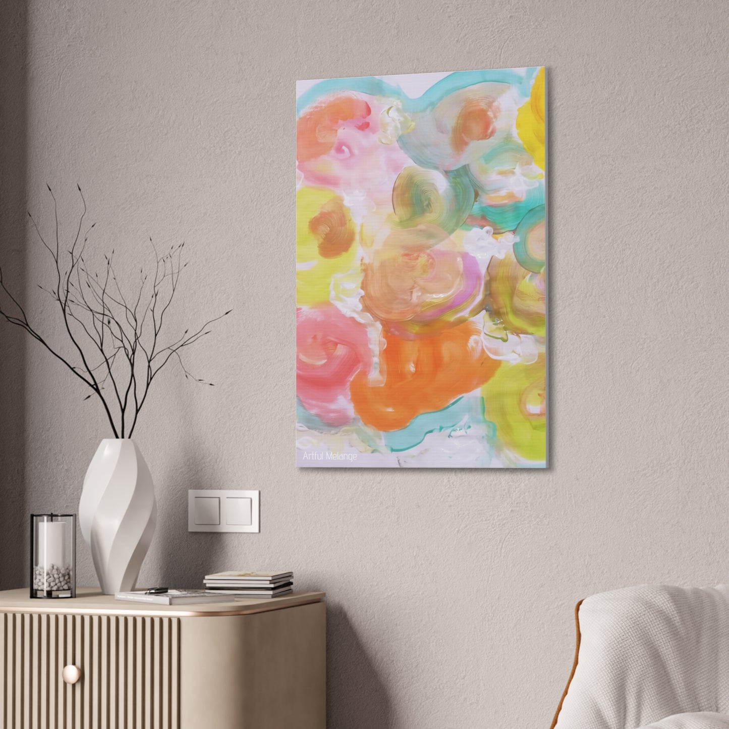 Primary Elegance: A Symphony of Sophistication Canvas Print