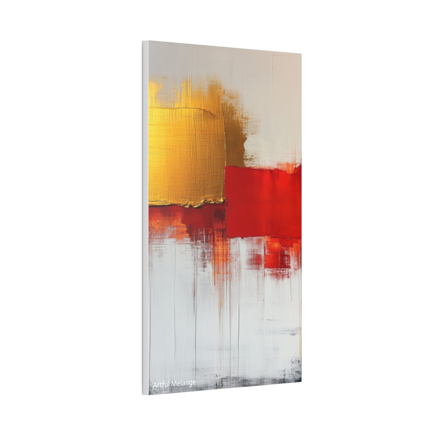 Acrylic Abstract Canvas Print - Homage to the Divine Nine/Red White and Gold 9