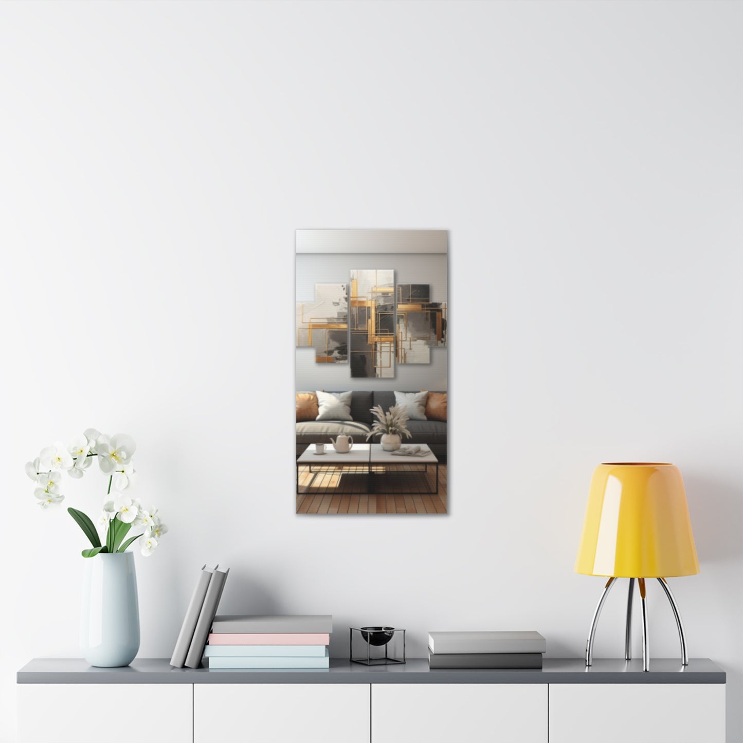 Gold and Black  Elegance: A Symphony of Sophistication Canvas Print