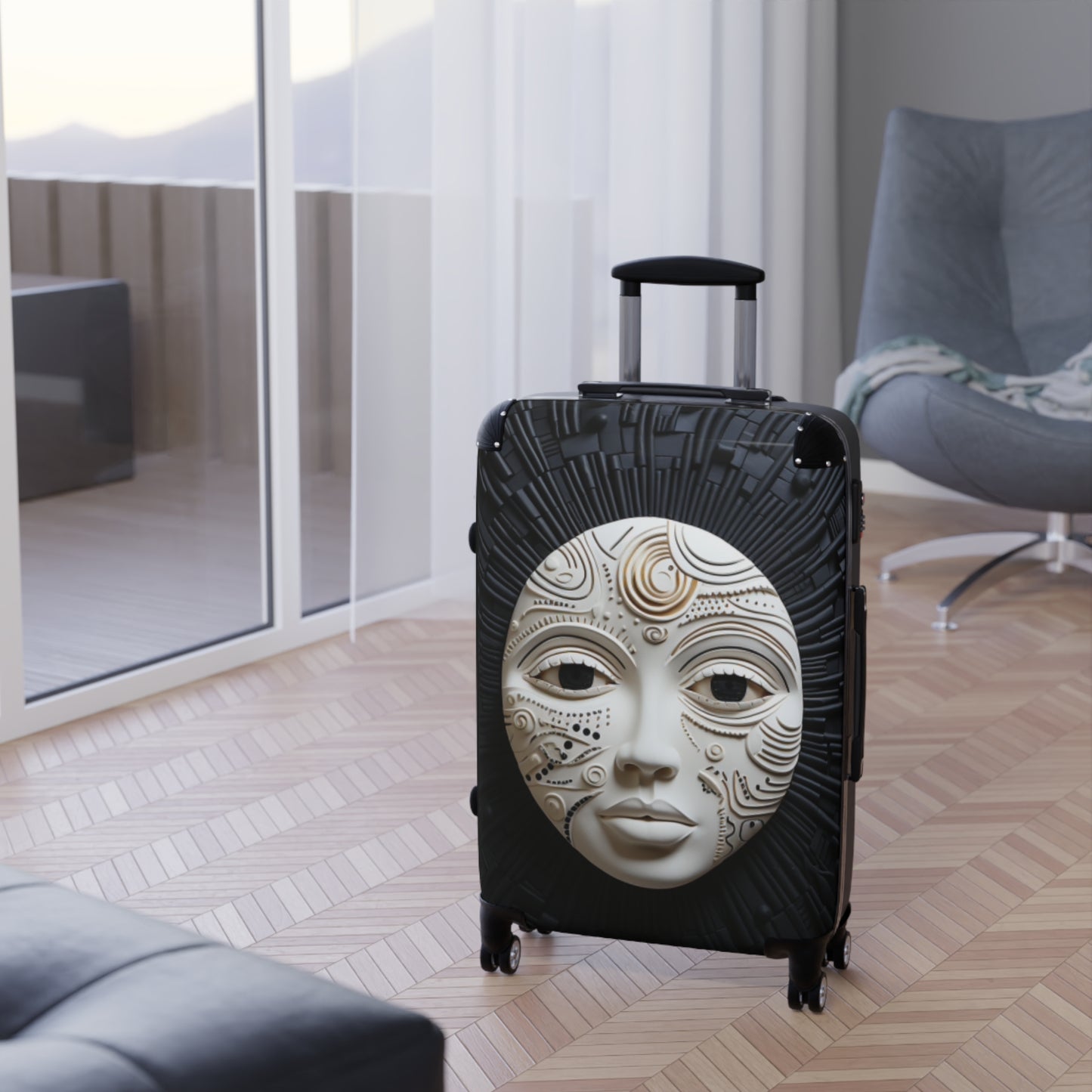 Melanated Jetsetter: Journey of Adinkra: Stylish Travel Luggage Pieces