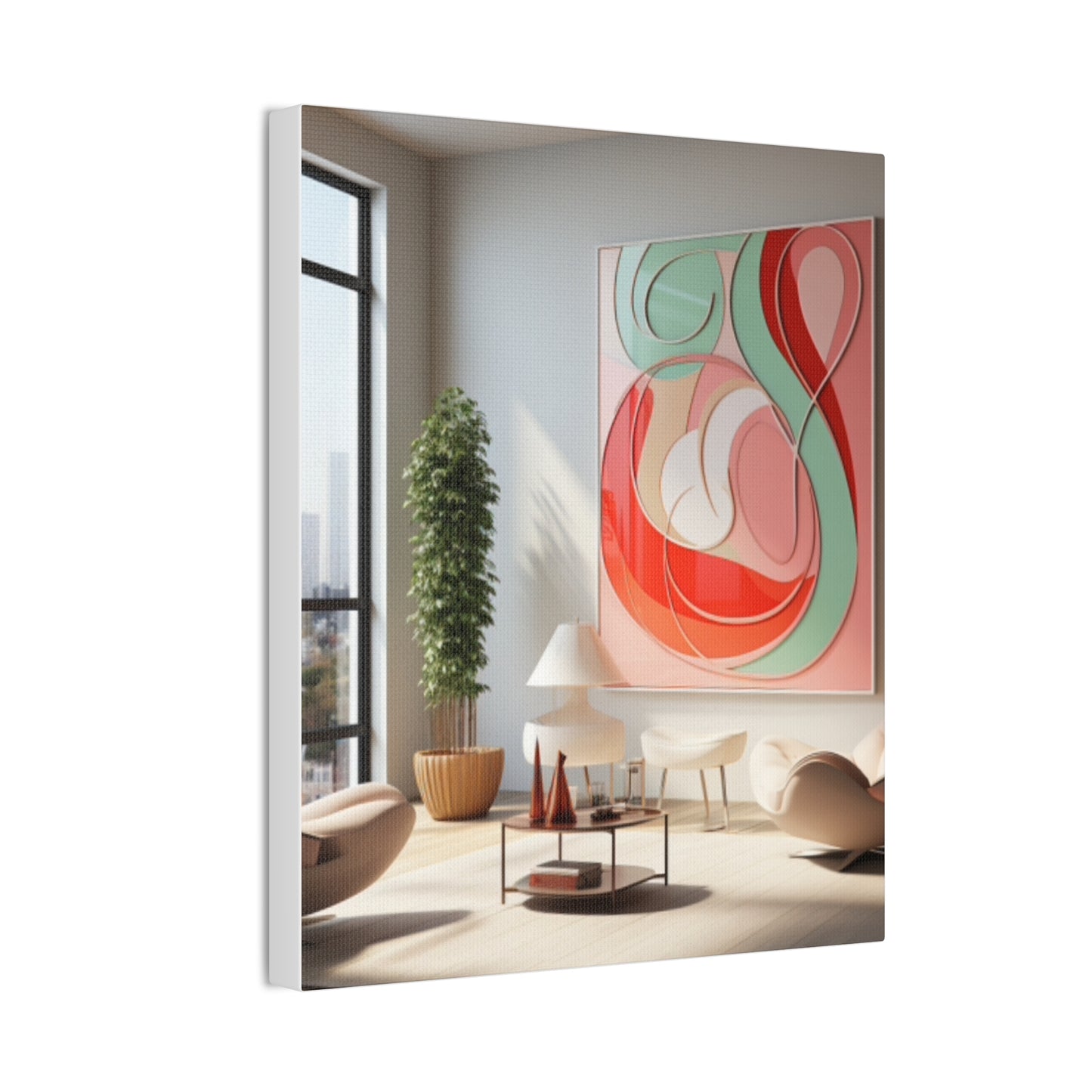 Timeless Elegance: Refined Pink Hues Canvas Print for Sophisticated Living Spaces