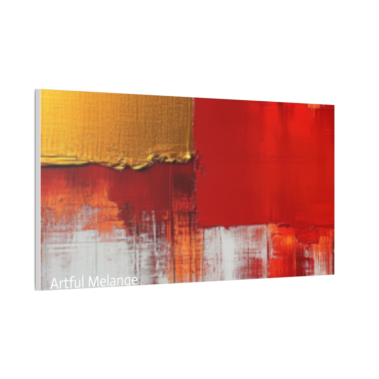 Acrylic Abstract Canvas Print - Homage to the Divine Nine/Red White and Gold 9