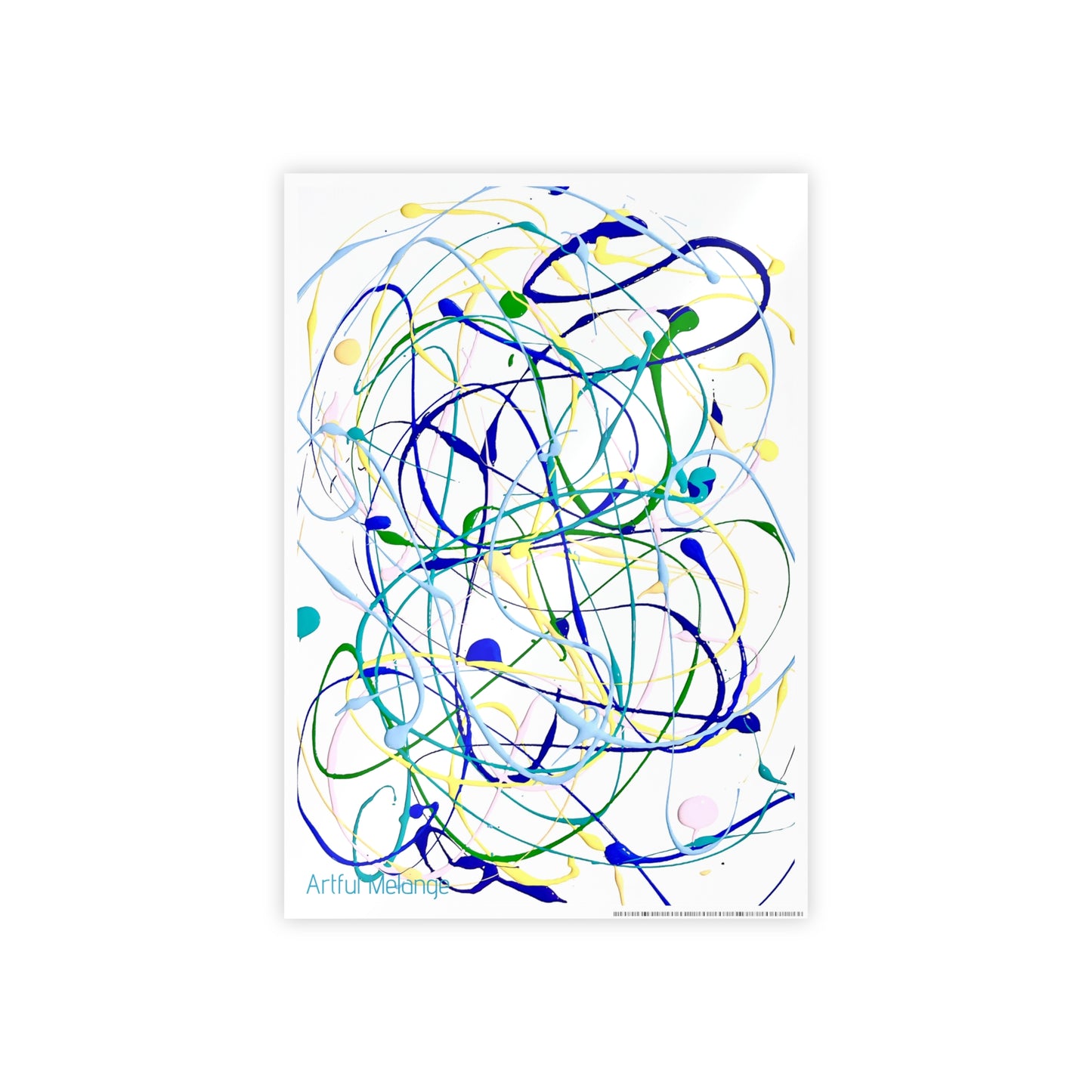 Gleaming Acrylic Abstract Poster: A Spectrum of Colorful Elegance