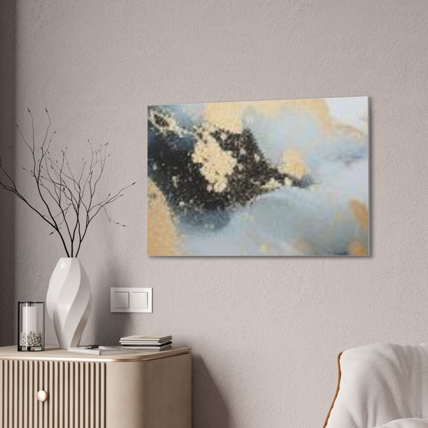 Gold and Black Elegance: A Symphony of Sophistication Canvas Print