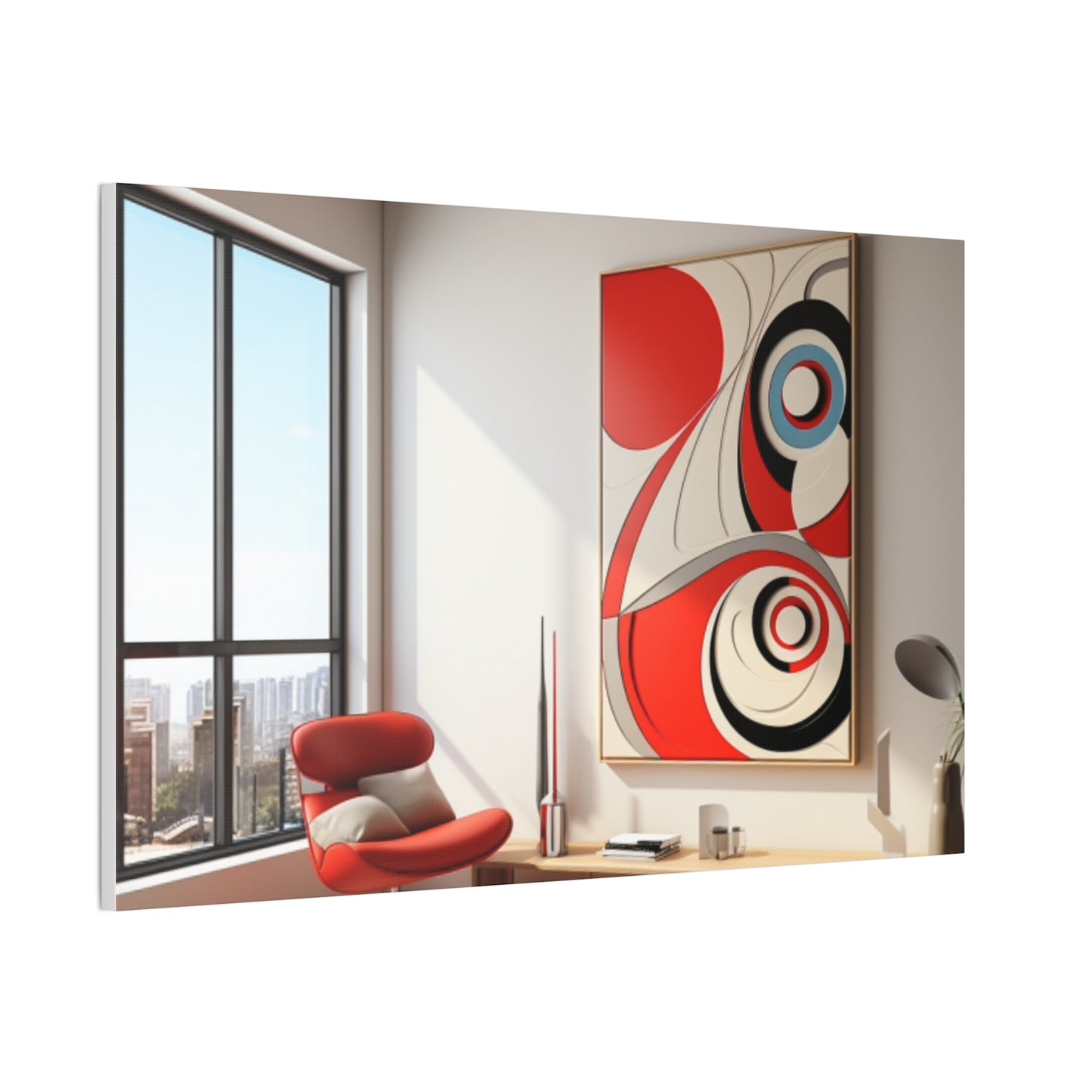 Crimson Elegance: A Symphony of Sophistication Canvas Print