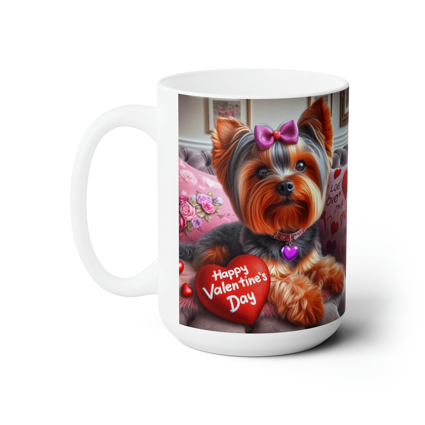 Love Paws- Yorkshire Terrier Valentine's Day Mug 15oz