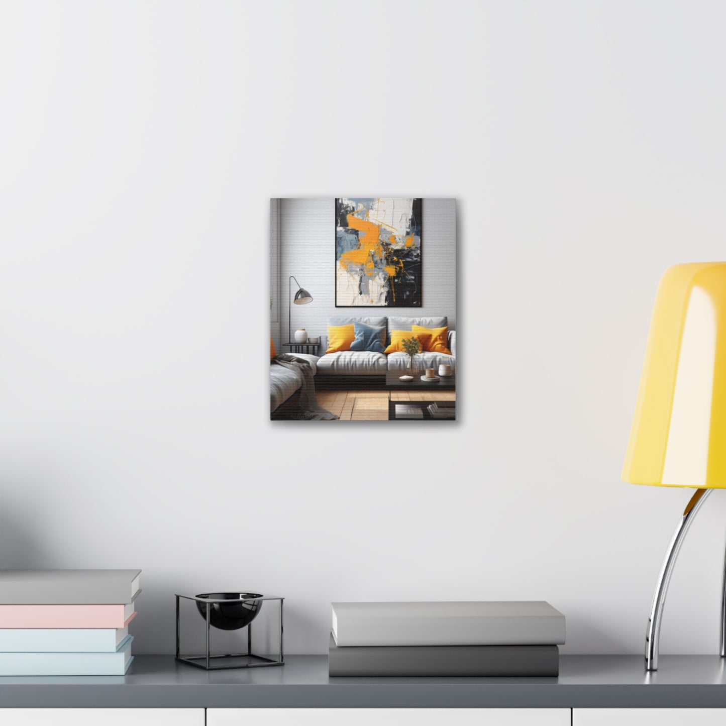 Timeless Elegance: Refined Yellow Hues Canvas Print for Sophisticated Living Spaces