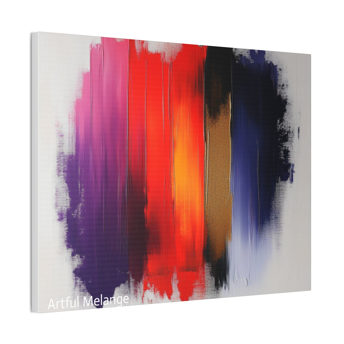 Acrylic Abstract Canvas Print - Homage to the Divine Nine/Red White Purple and Gold 3