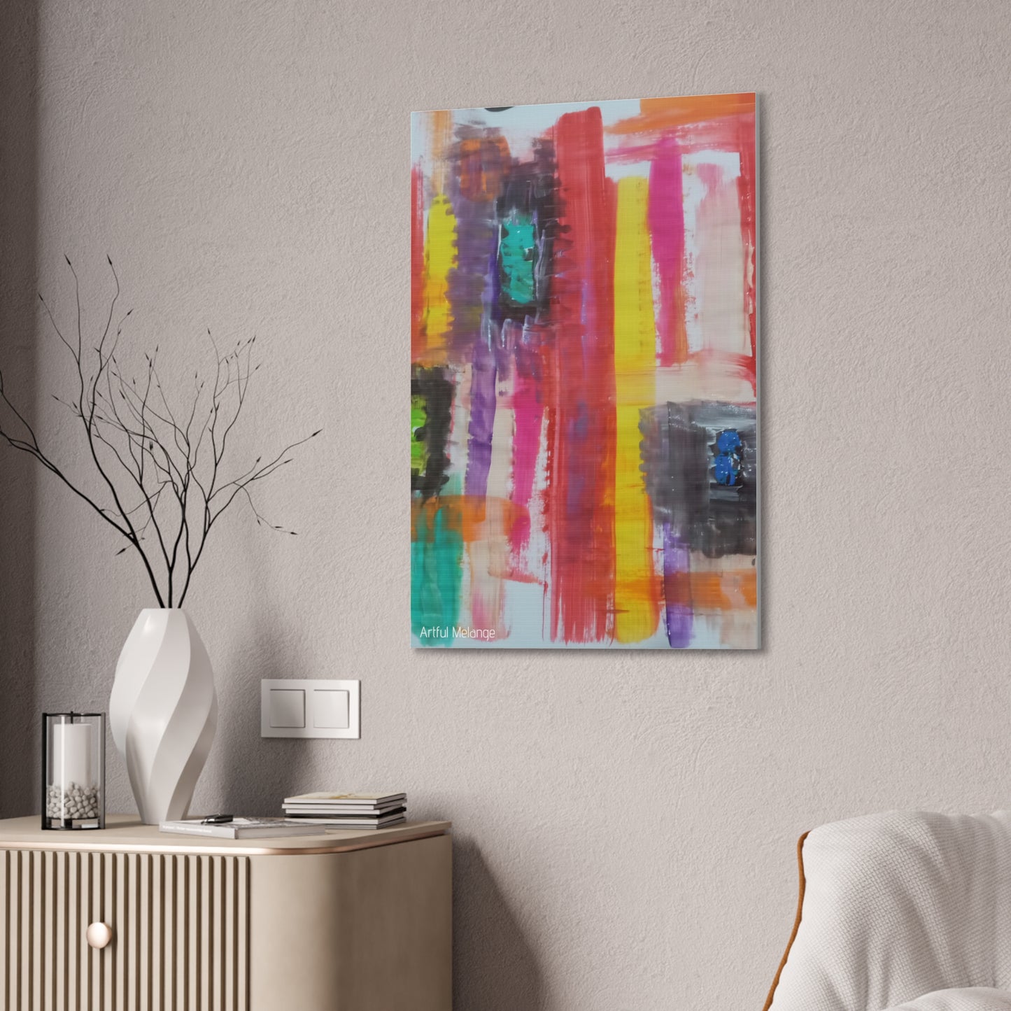 Primary Elegance: A Symphony of Sophistication Canvas Print