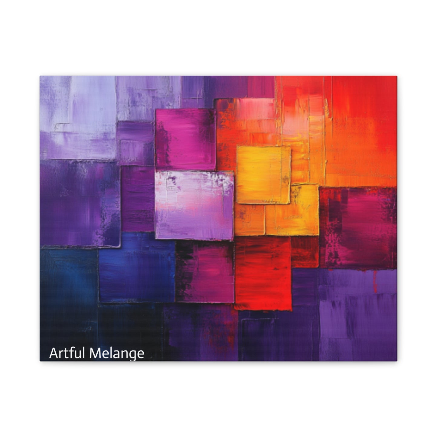 Acrylic Abstract Canvas Print - Homage to the Divine Nine/Red White Purple and Gold 8