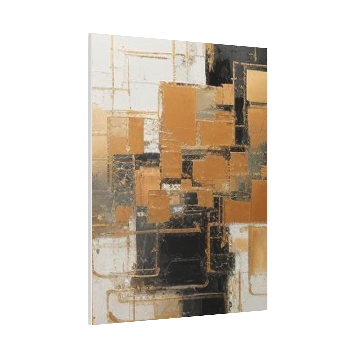 Gold and Black Elegance: A Symphony of Sophistication Canvas Print