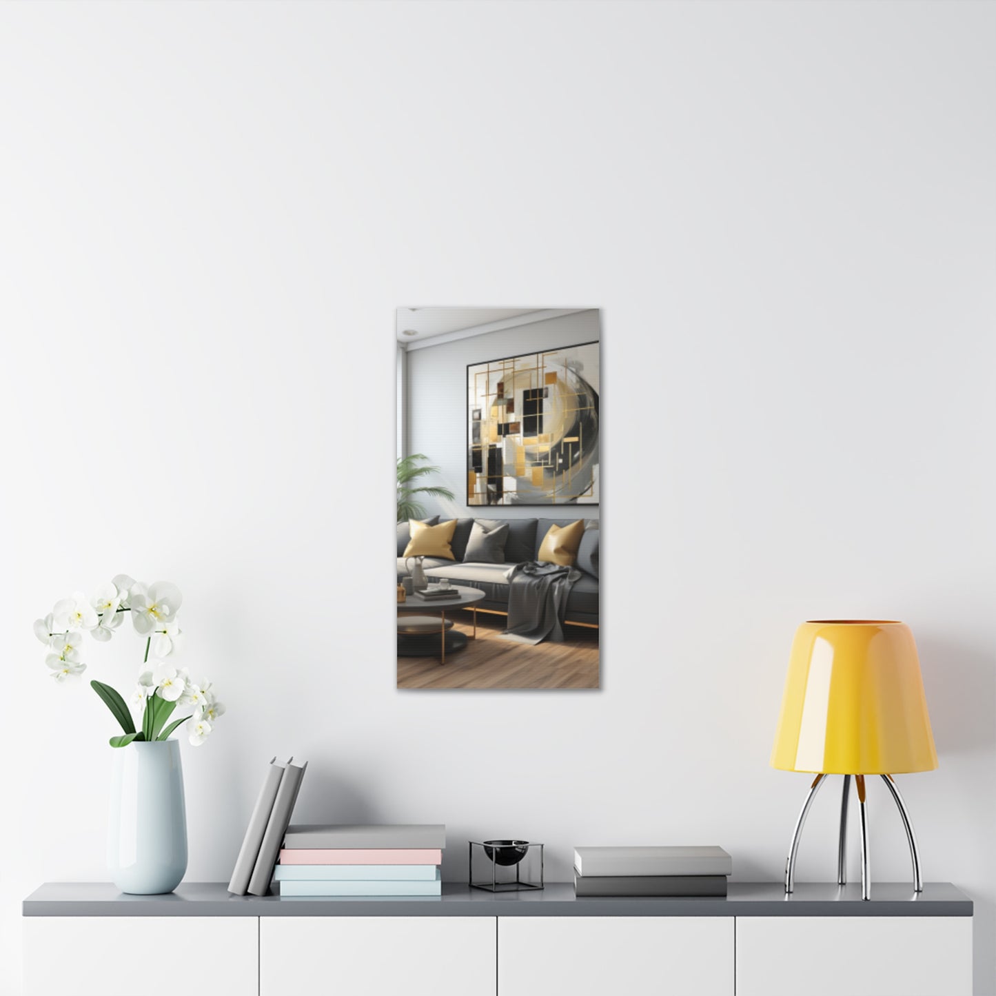 Gold and Black Elegance: A Symphony of Sophistication Canvas Print