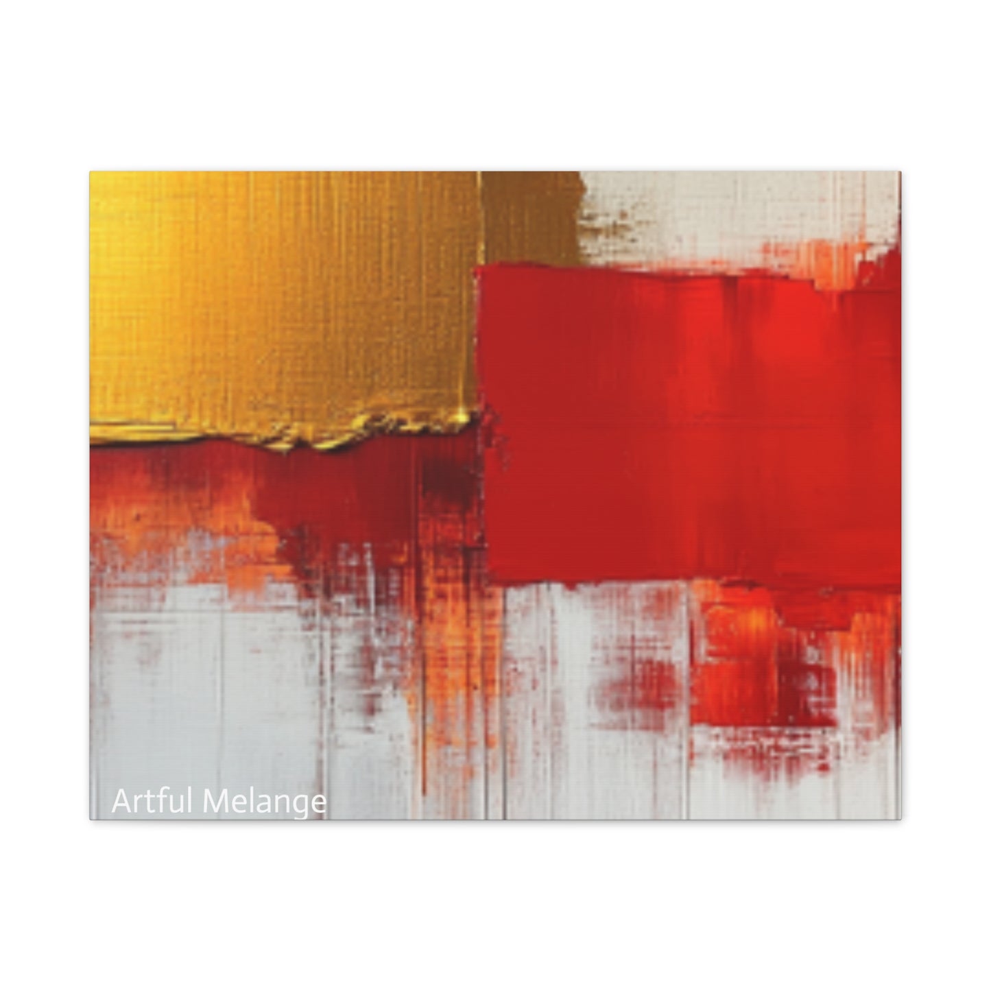 Acrylic Abstract Canvas Print - Homage to the Divine Nine/Red White and Gold 9