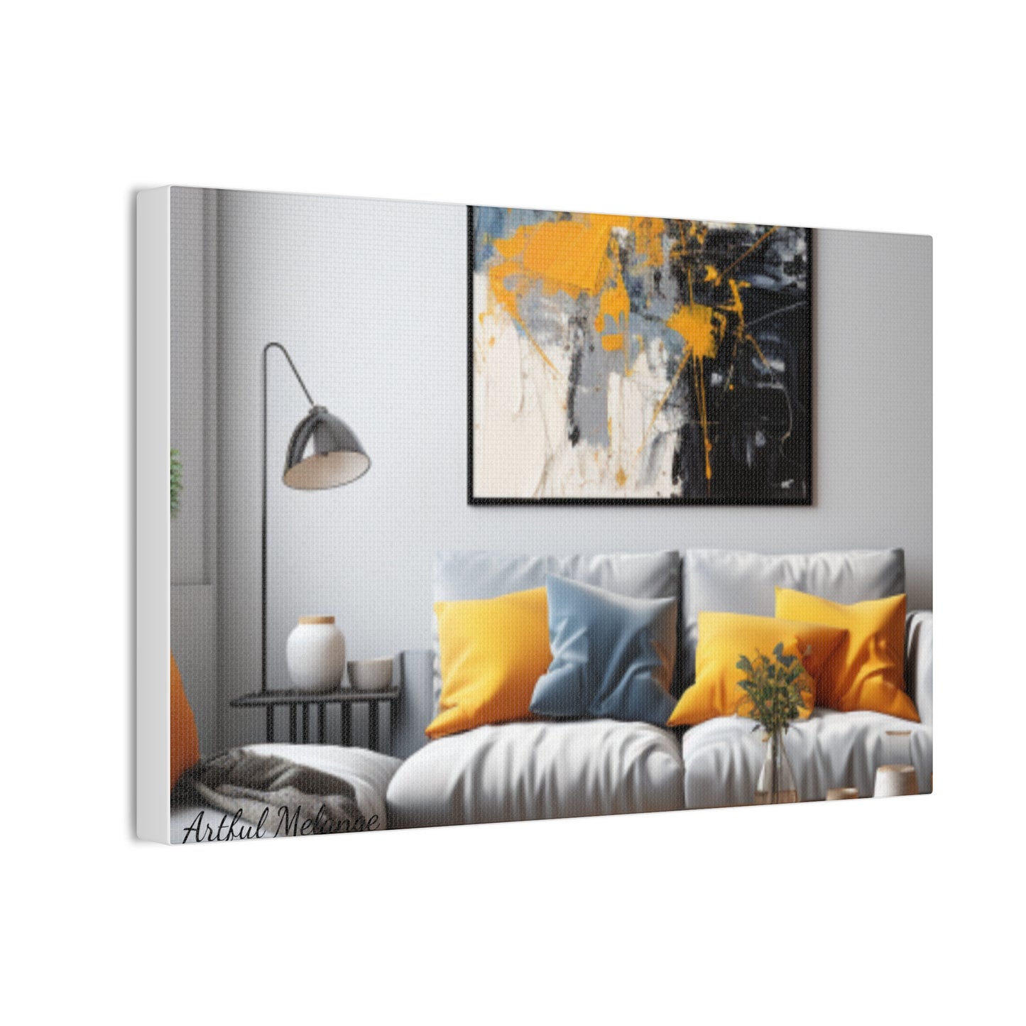 Timeless Elegance: Refined Yellow Hues Canvas Print for Sophisticated Living Spaces