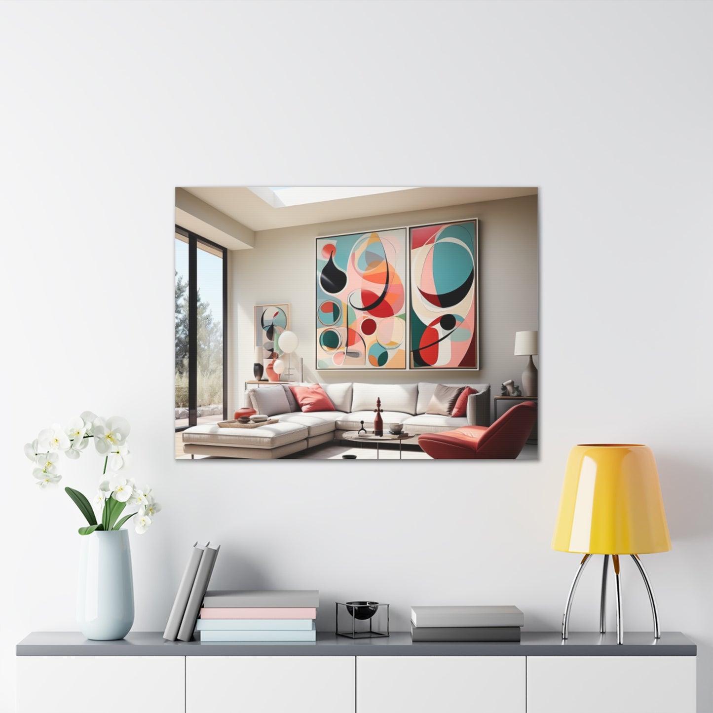 Timeless Elegance: Refined Pink Hues Canvas Print for Sophisticated Living Spaces