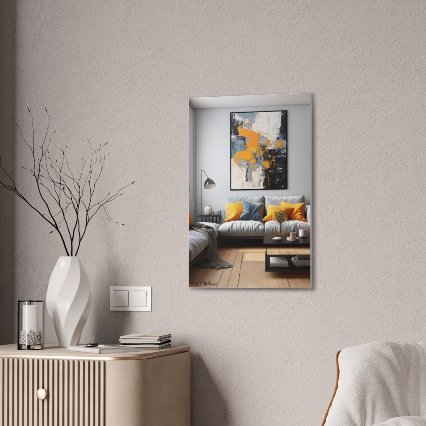 Timeless Elegance: Refined Yellow Hues Canvas Print for Sophisticated Living Spaces