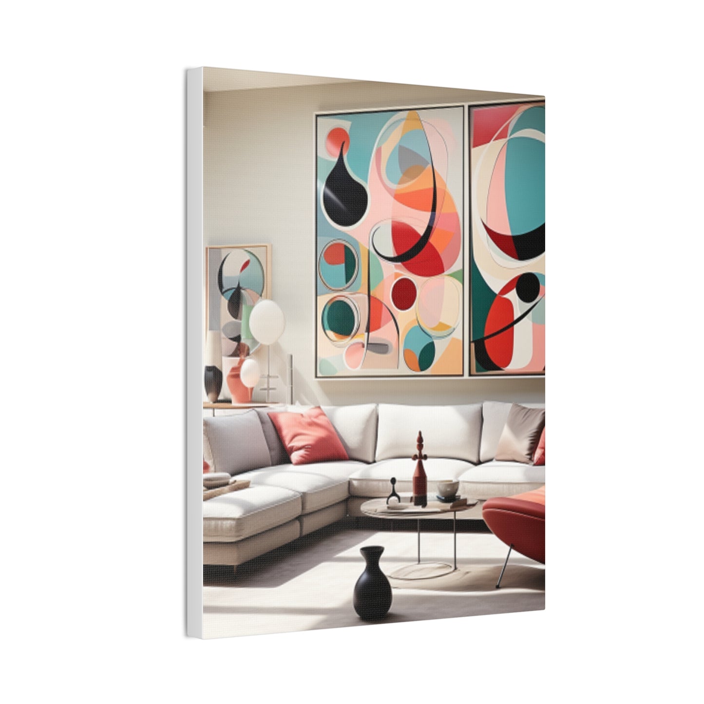 Timeless Elegance: Refined Pink Hues Canvas Print for Sophisticated Living Spaces