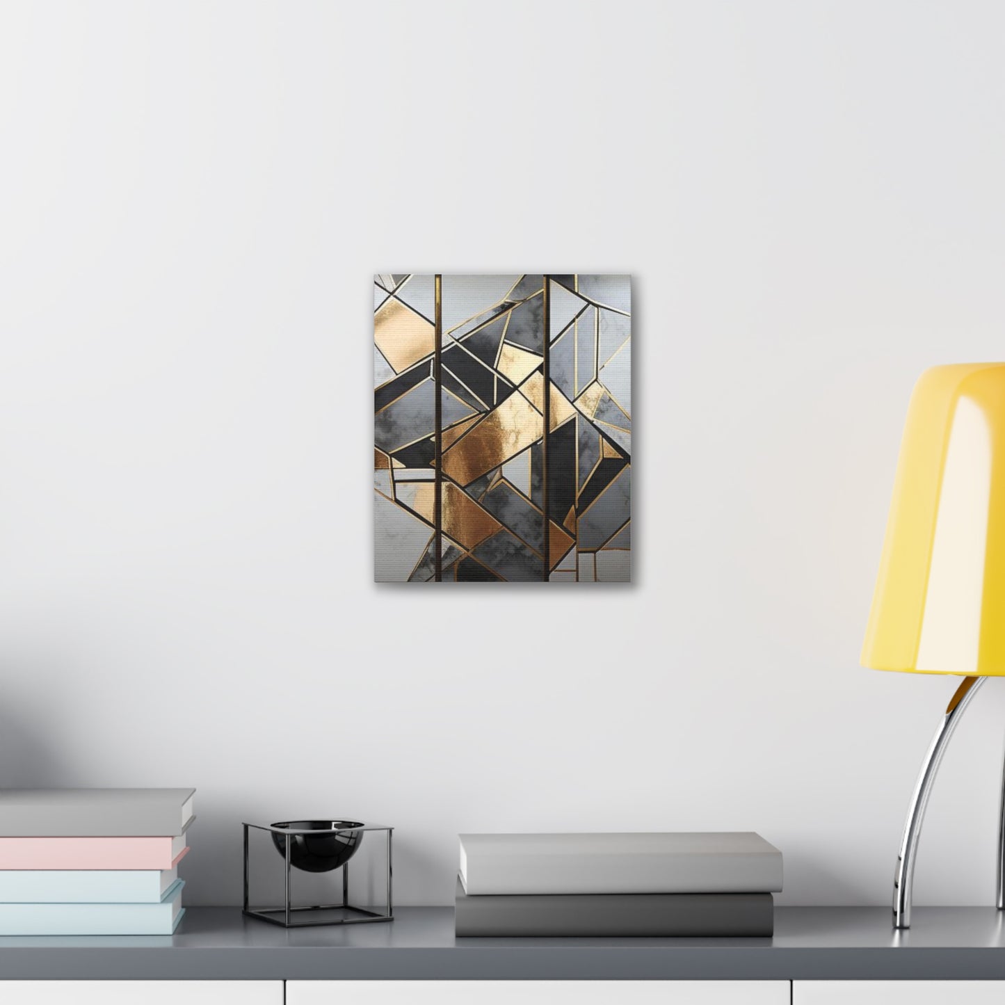 Gold and Black Elegance: A Symphony of Sophistication Canvas Print