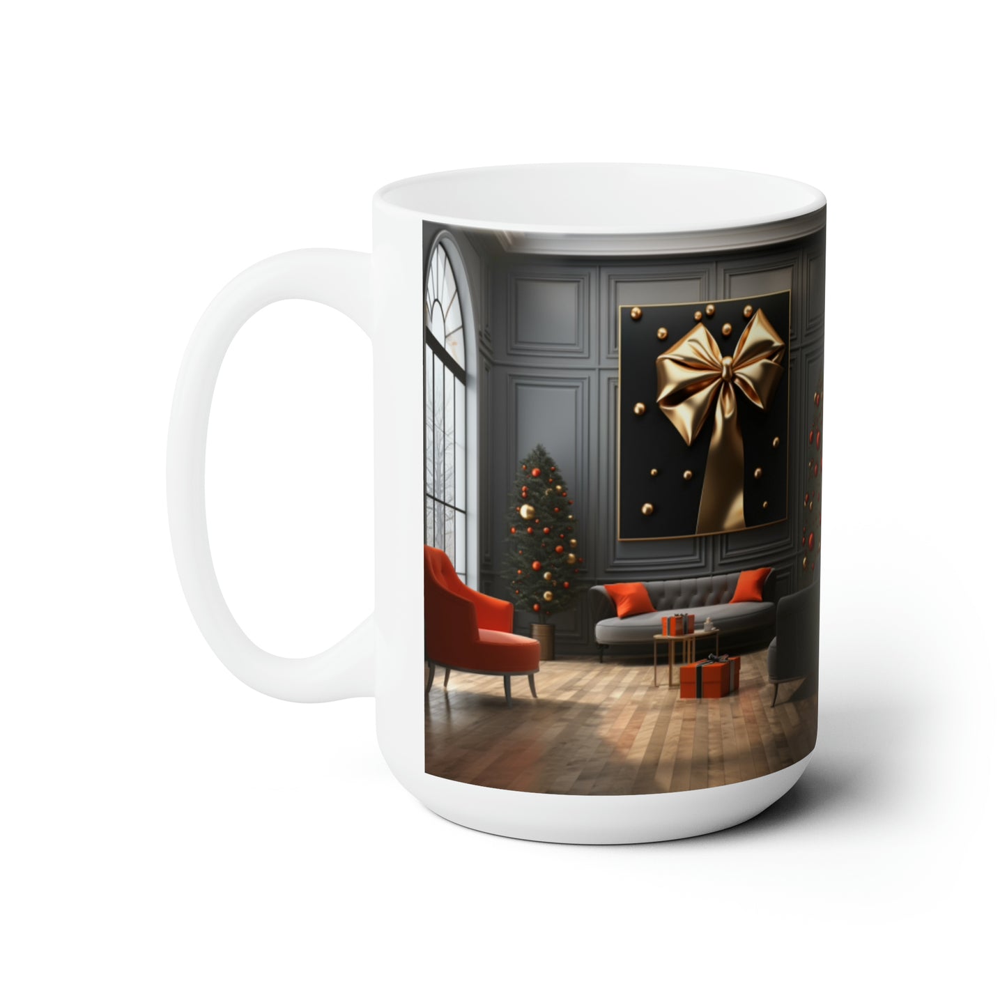 Cozy Holiday Mugs: Embrace the Season with Our Festive Living Scenes 15oz