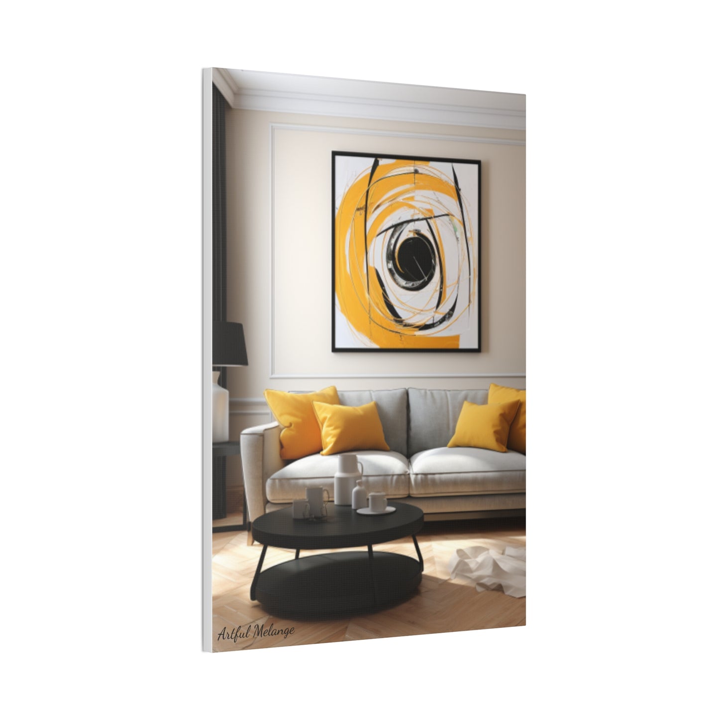 Timeless Elegance: Refined Yellow Hues Canvas Print for Sophisticated Living Spaces