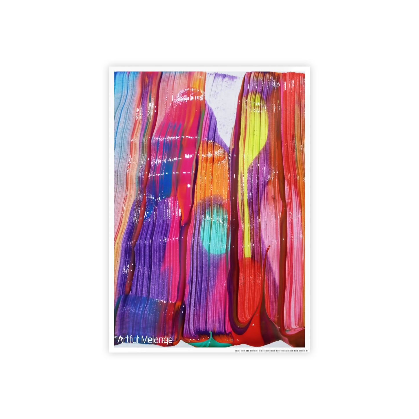 Gleaming Acrylic Abstract Poster: A Spectrum of Colorful Elegance