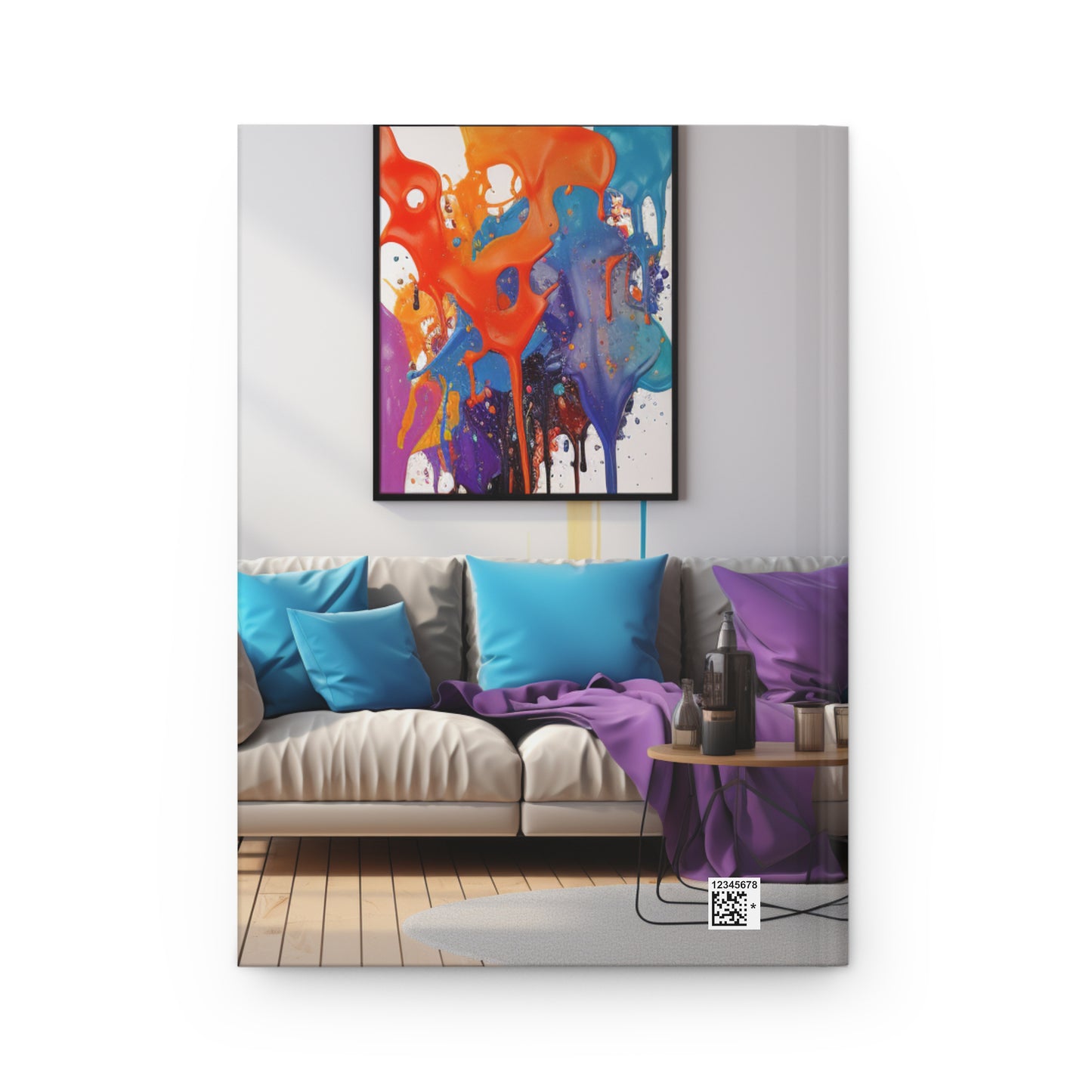 Abstract Elegance: Living Room Harmony Hardcover Journal