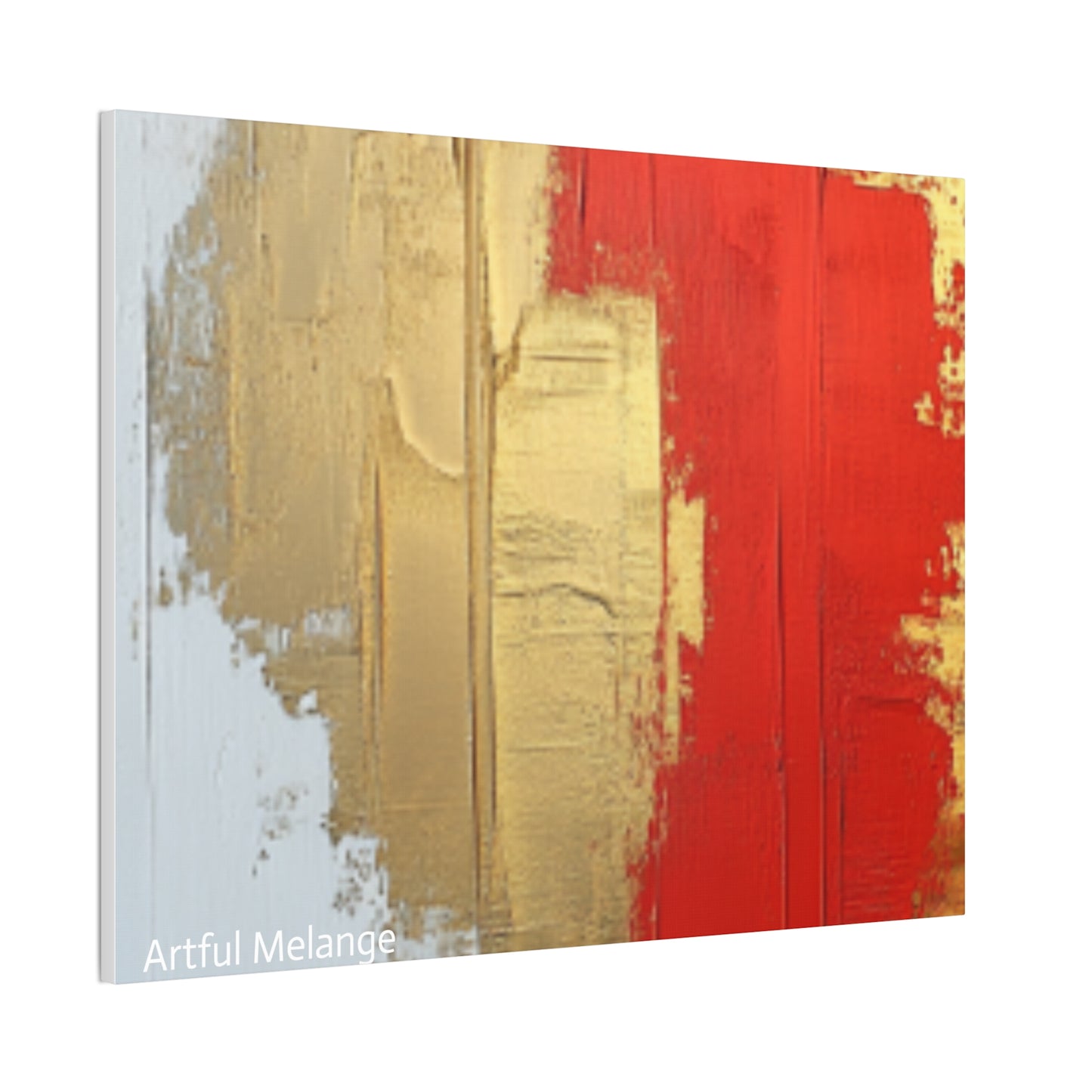 Acrylic Abstract Canvas Print - Homage to the Divine Nine/Red White and Gold 2