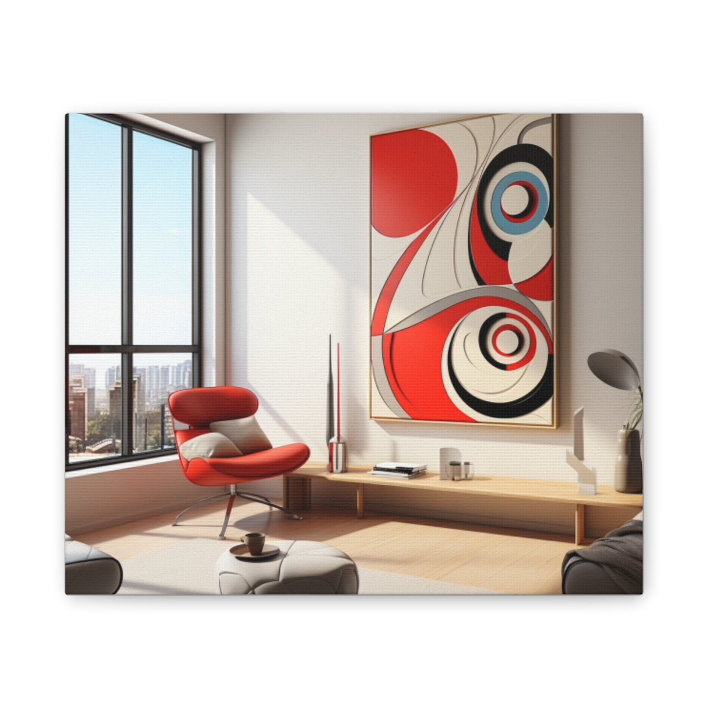 Crimson Elegance: A Symphony of Sophistication Canvas Print