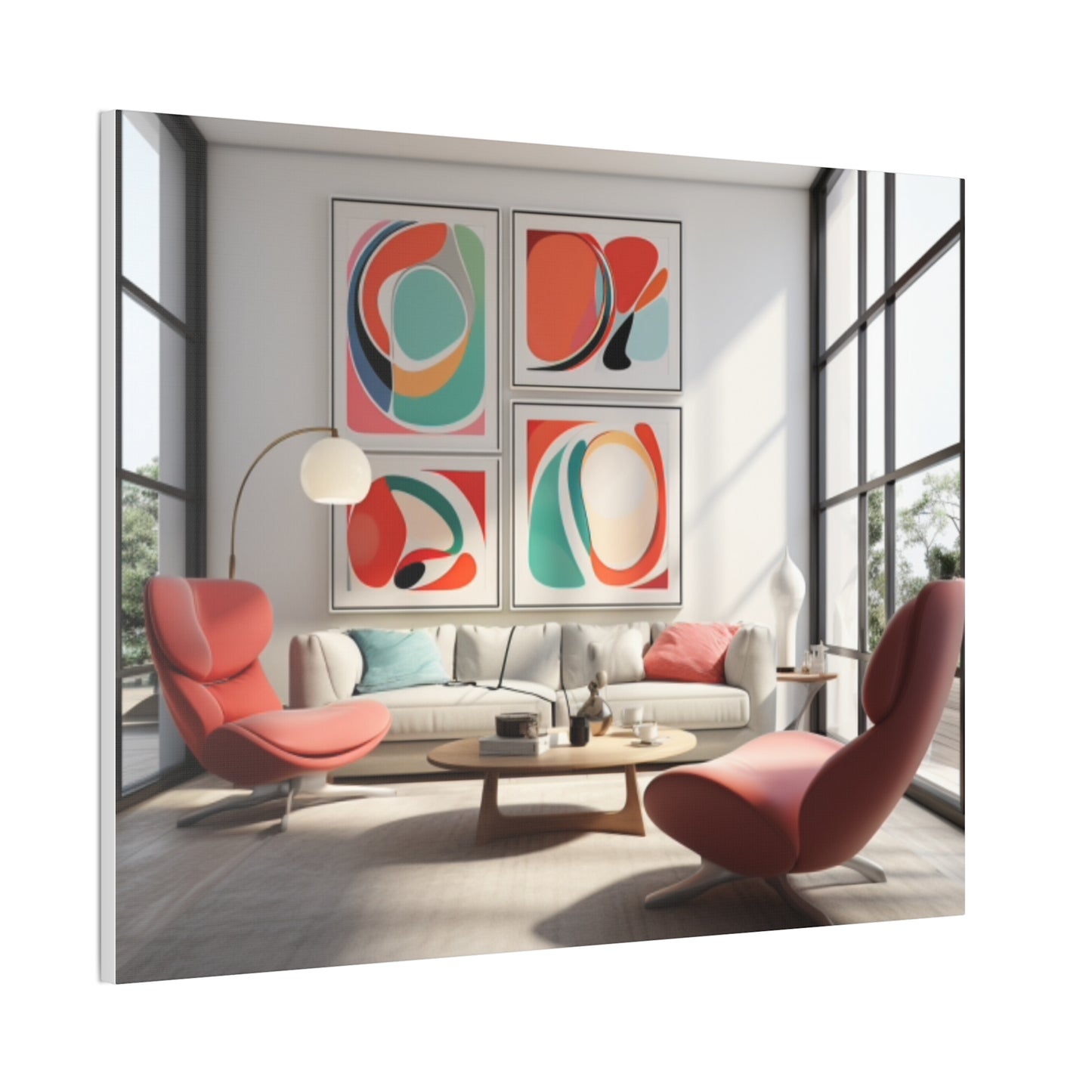 Timeless Elegance: Refined Pink Hues Canvas Print for Sophisticated Living Spaces