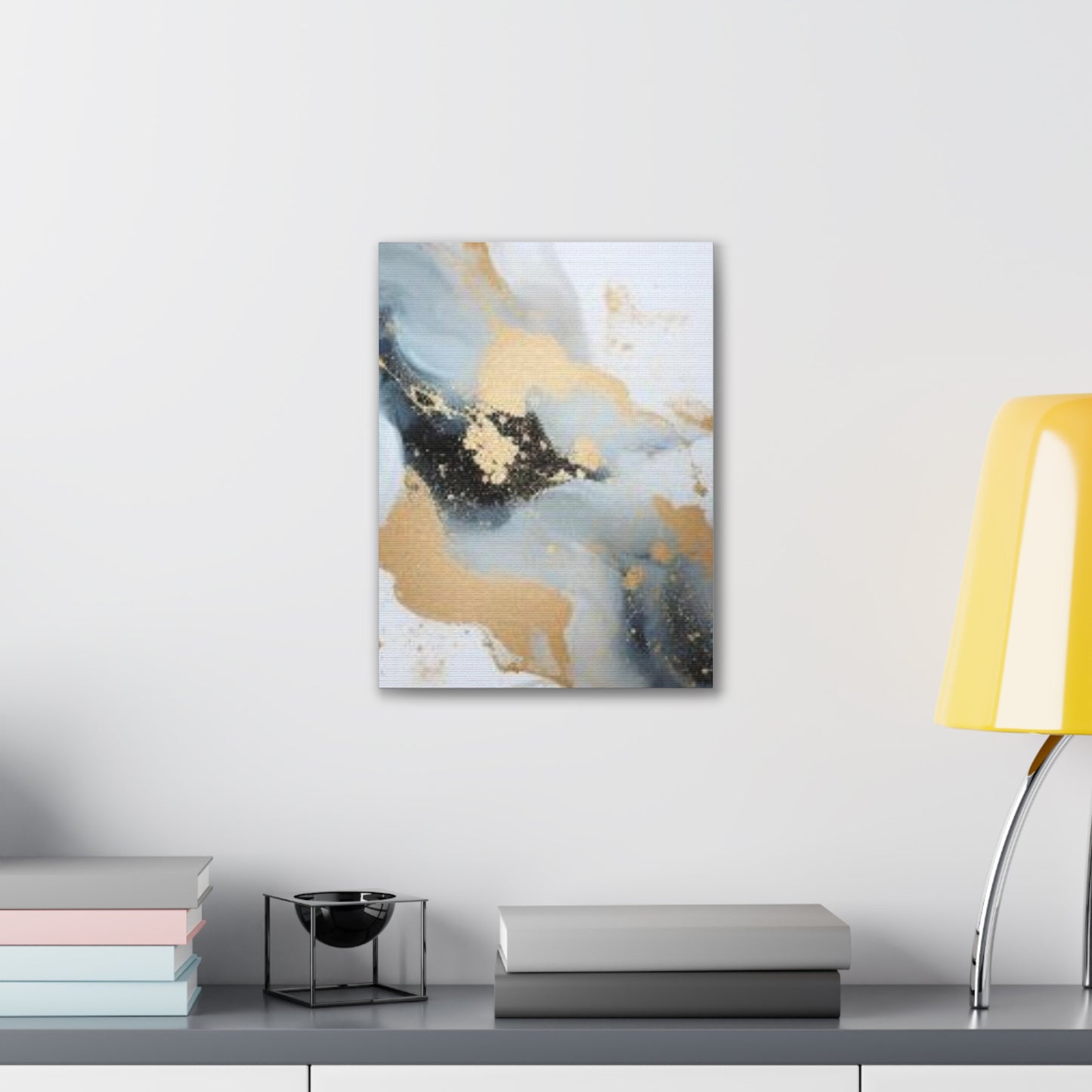 Gold and Black Elegance: A Symphony of Sophistication Canvas Print