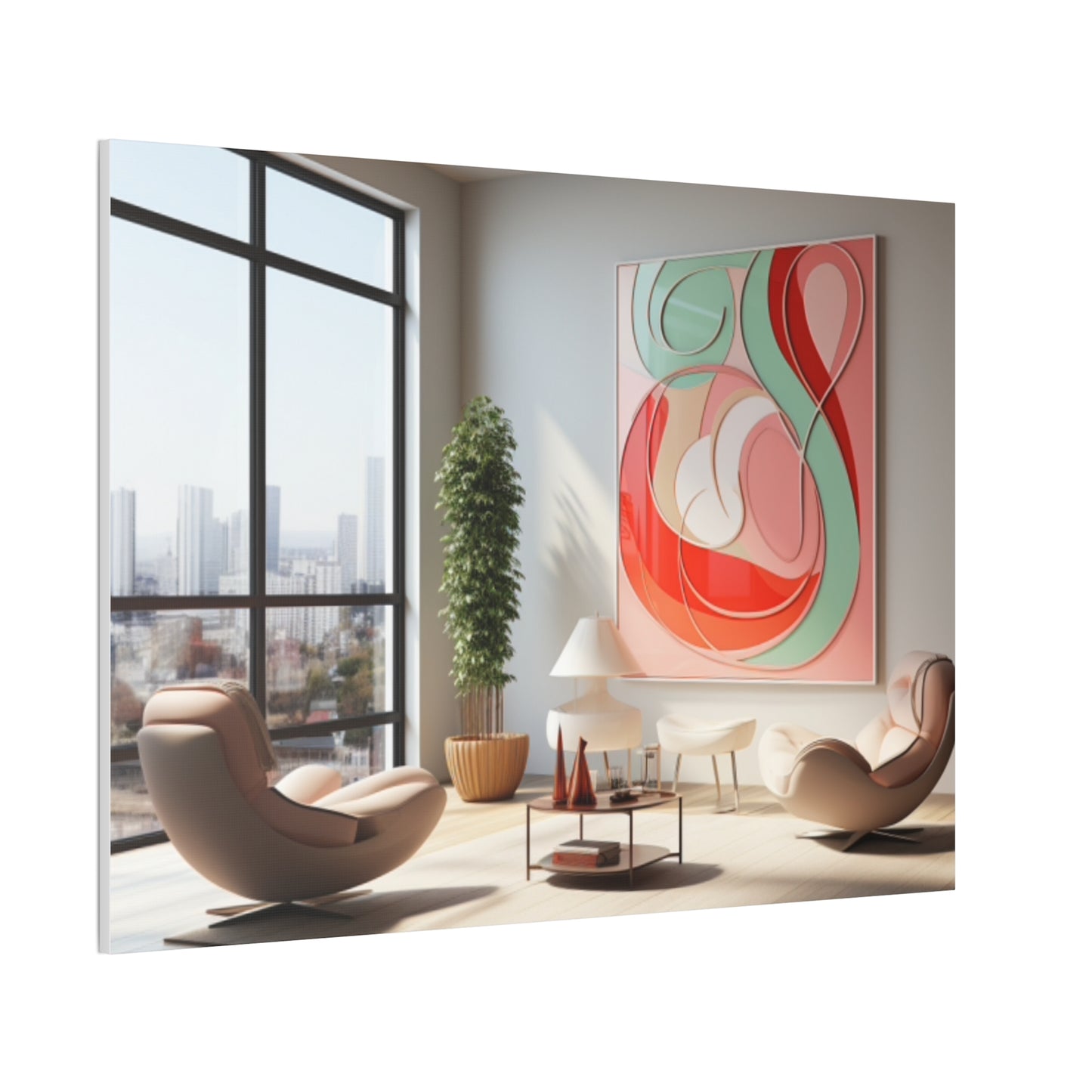 Timeless Elegance: Refined Pink Hues Canvas Print for Sophisticated Living Spaces