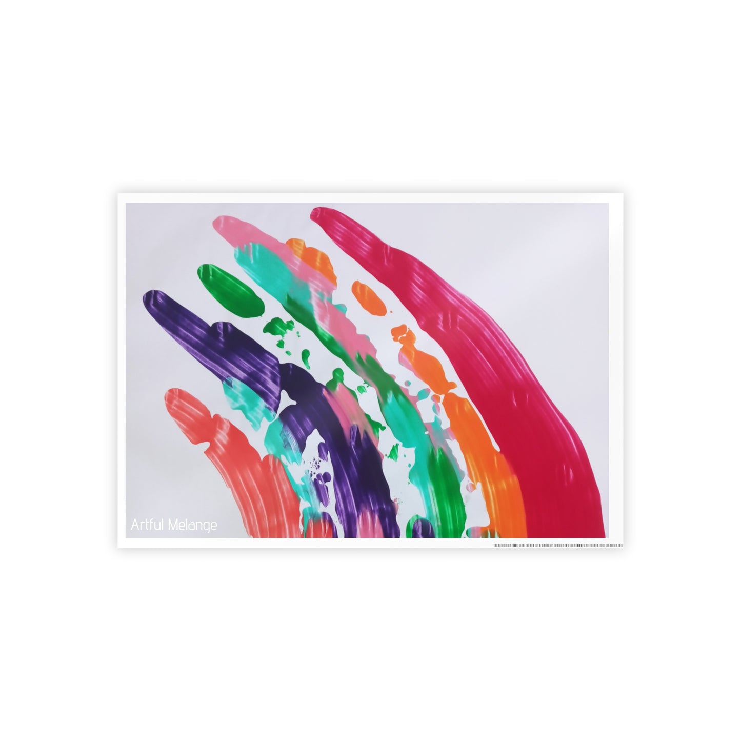 Gleaming Acrylic Abstract Poster: A Spectrum of Colorful Elegance