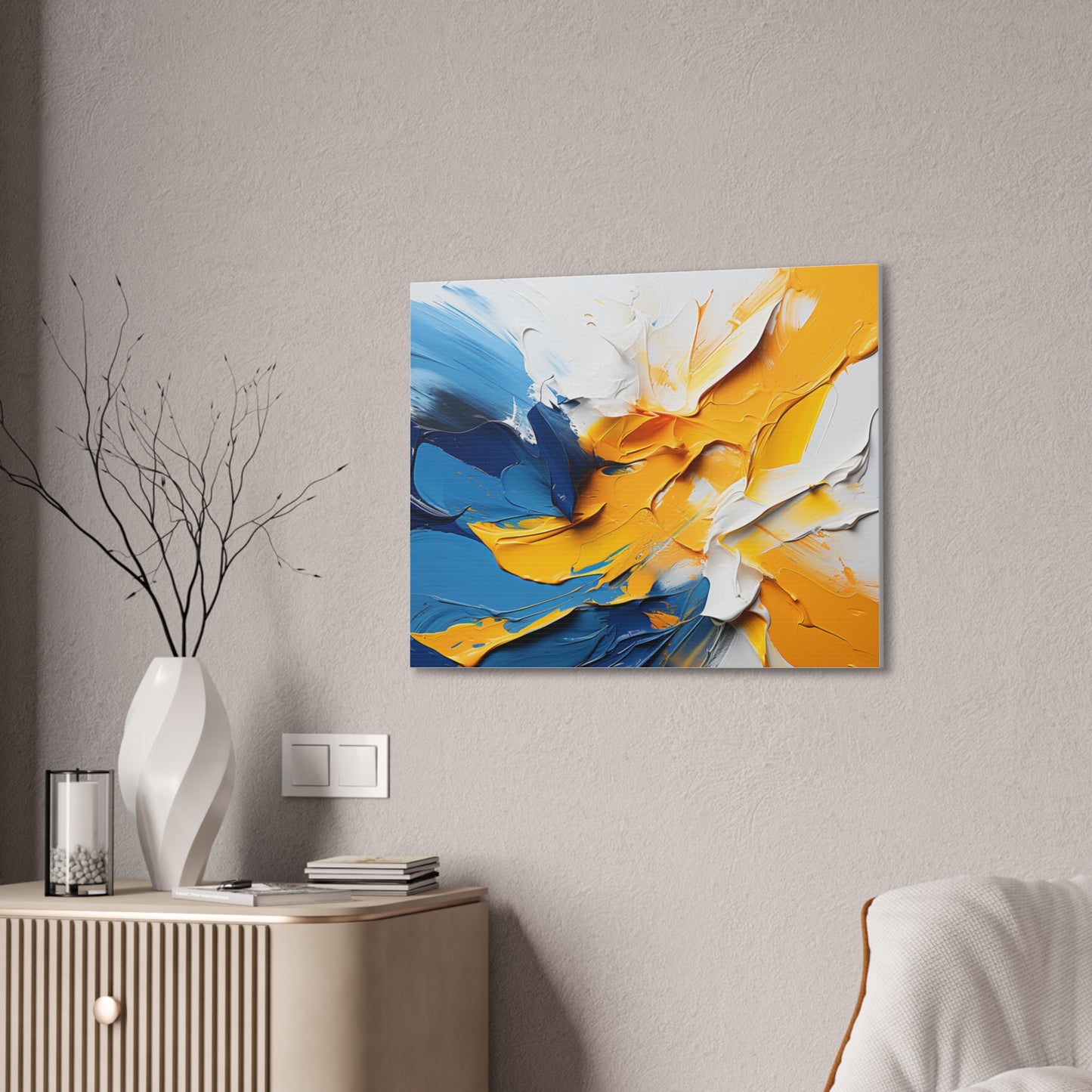 Timeless Elegance: Refined Vibrant Hues Canvas Print for Sophisticated Living Spaces