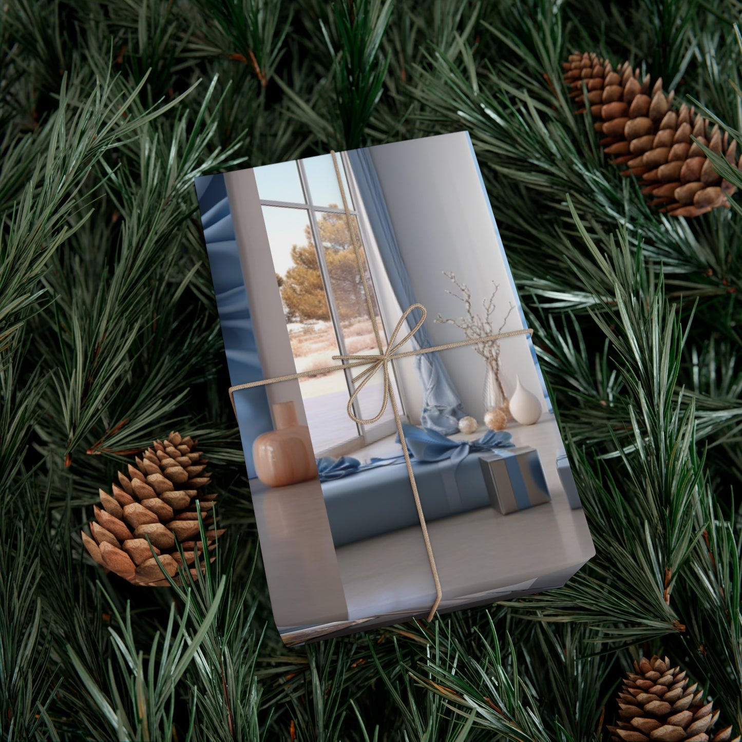 Elegant Blue Holiday Wrapping Paper Collection – Elevate Your Gifts with Sophisticated Style