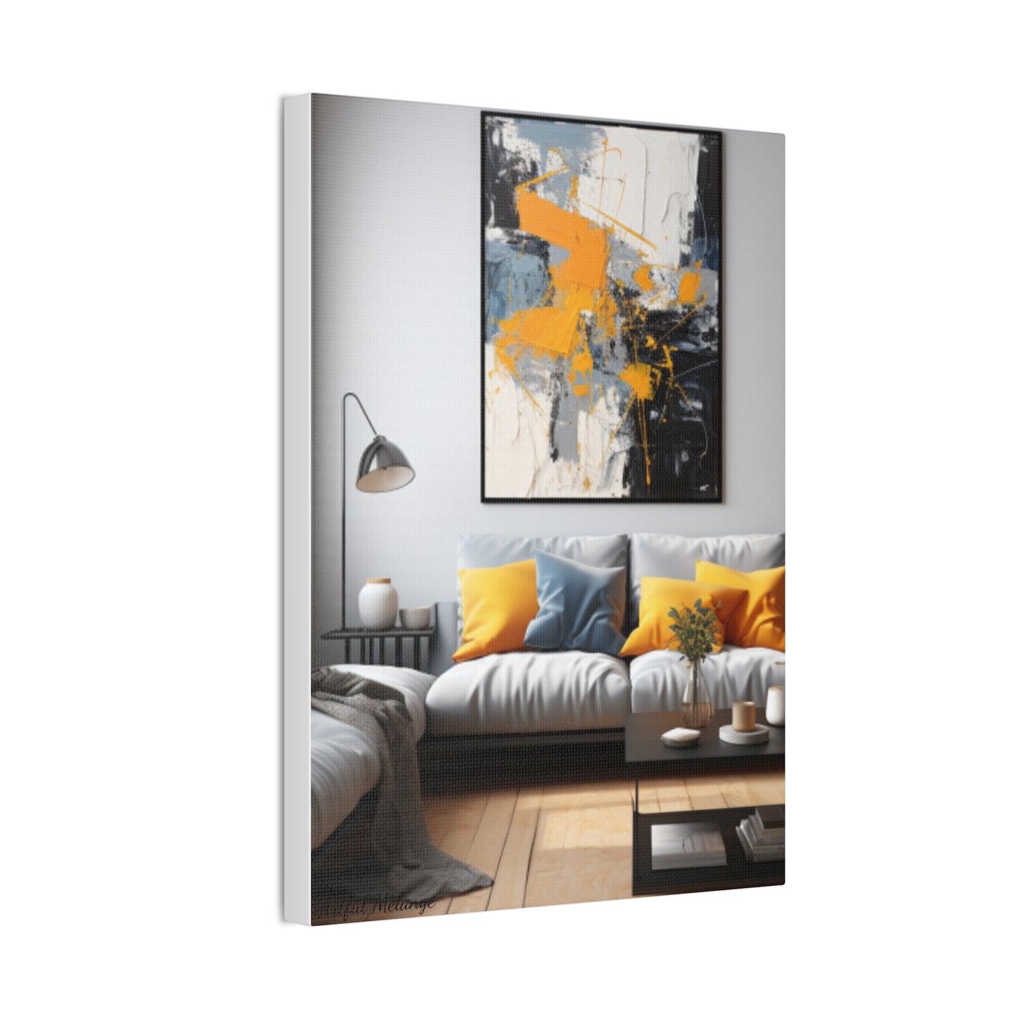 Timeless Elegance: Refined Yellow Hues Canvas Print for Sophisticated Living Spaces