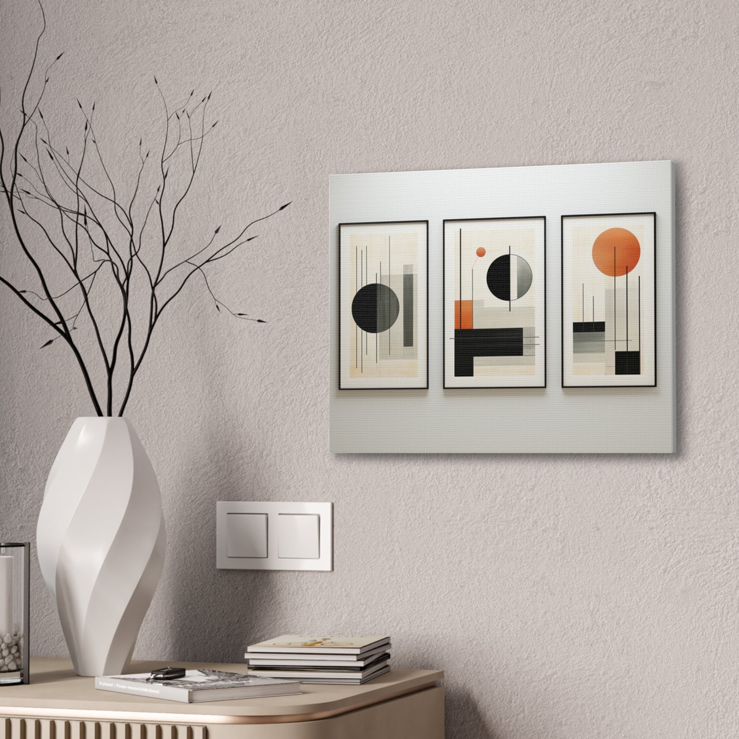 Timeless Elegance: Refined Muted Hues Canvas Print for Sophisticated Living Spaces