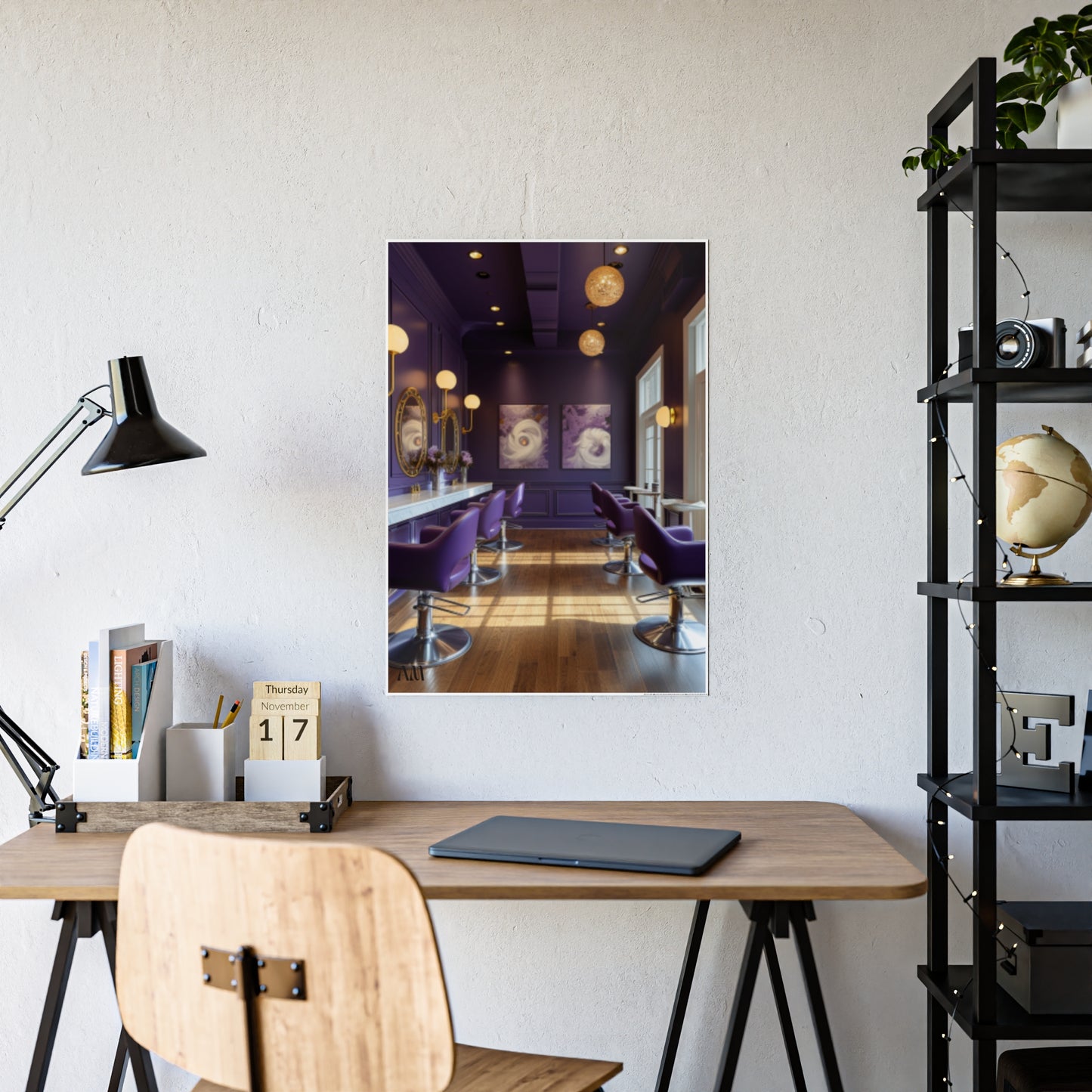 Black Hair Salon Interiors: Poster Prints Celebrating Style