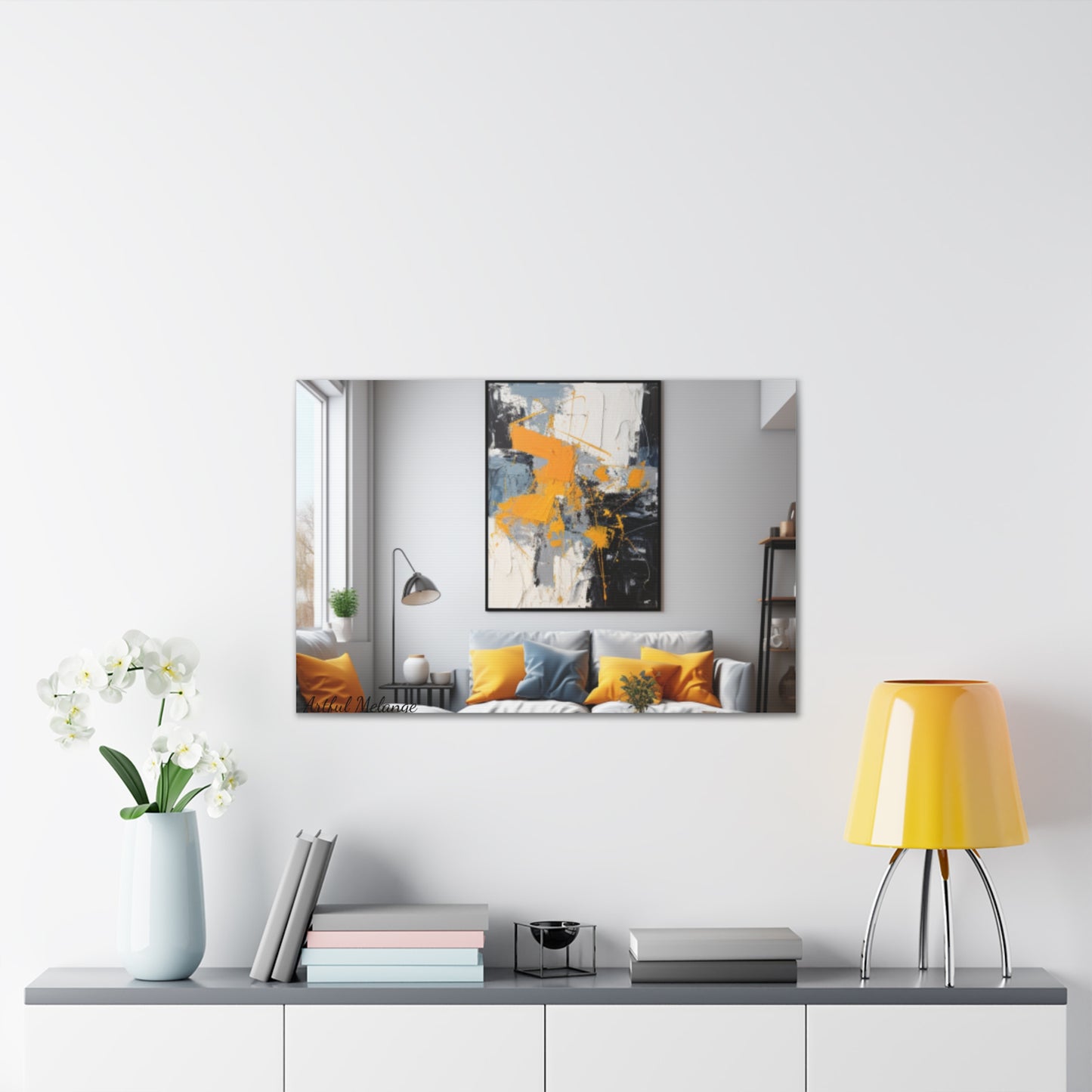 Timeless Elegance: Refined Yellow Hues Canvas Print for Sophisticated Living Spaces