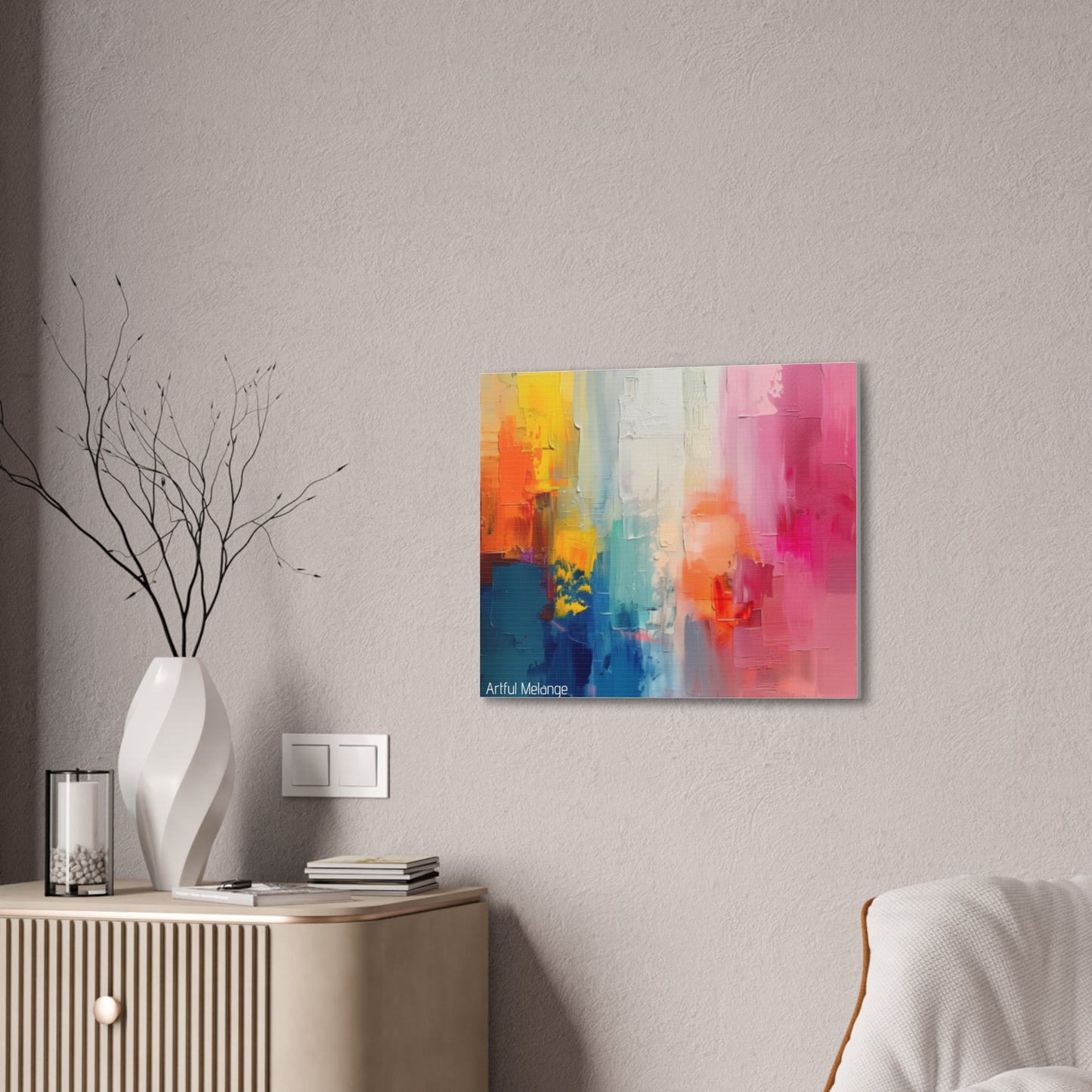 Primary Elegance: A Symphony of Sophistication Canvas Print