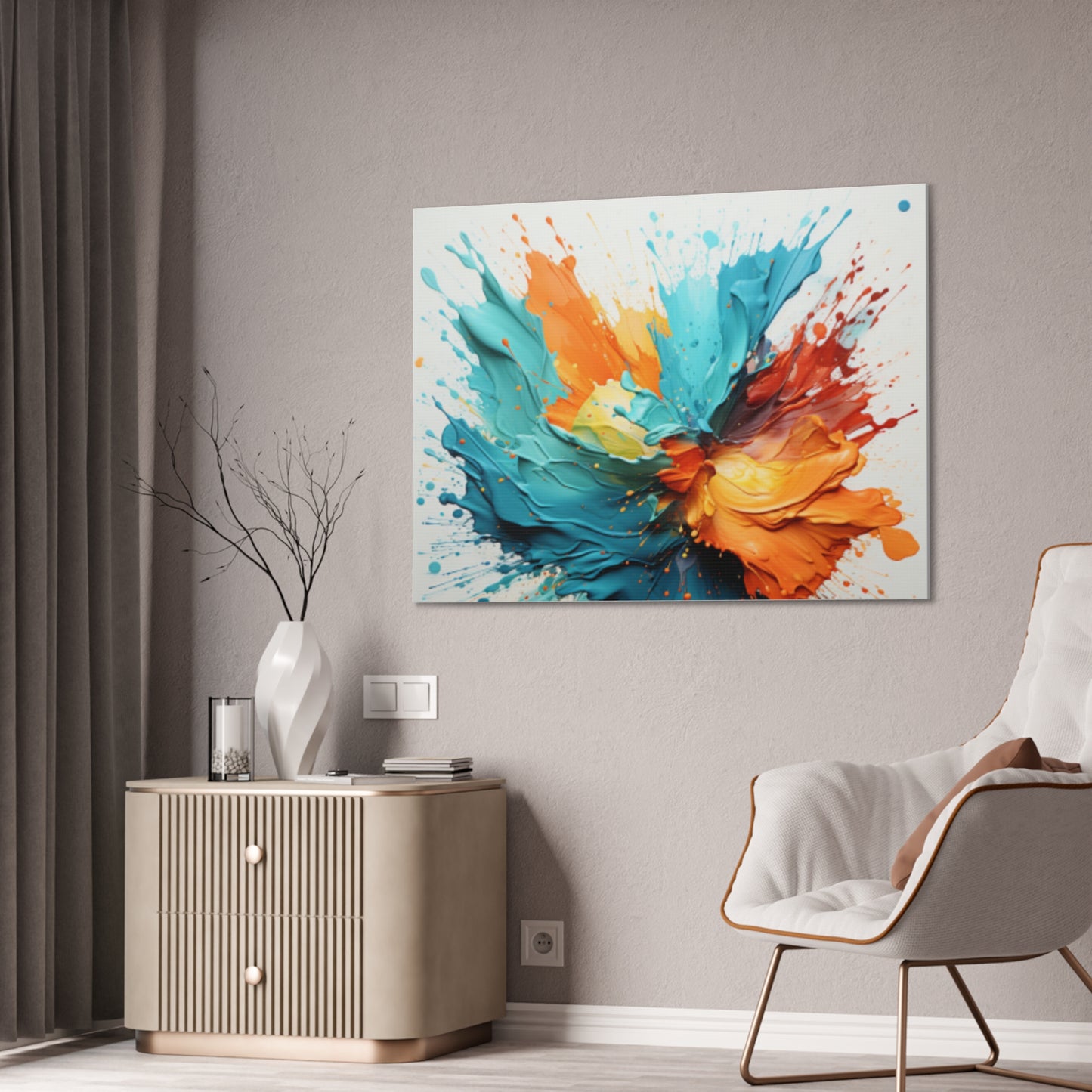 Primary Elegance: A Symphony of Sophistication Canvas Print