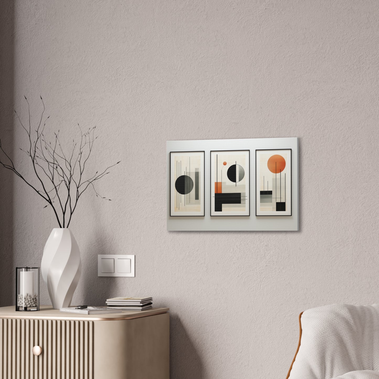 Timeless Elegance: Refined Muted Hues Canvas Print for Sophisticated Living Spaces